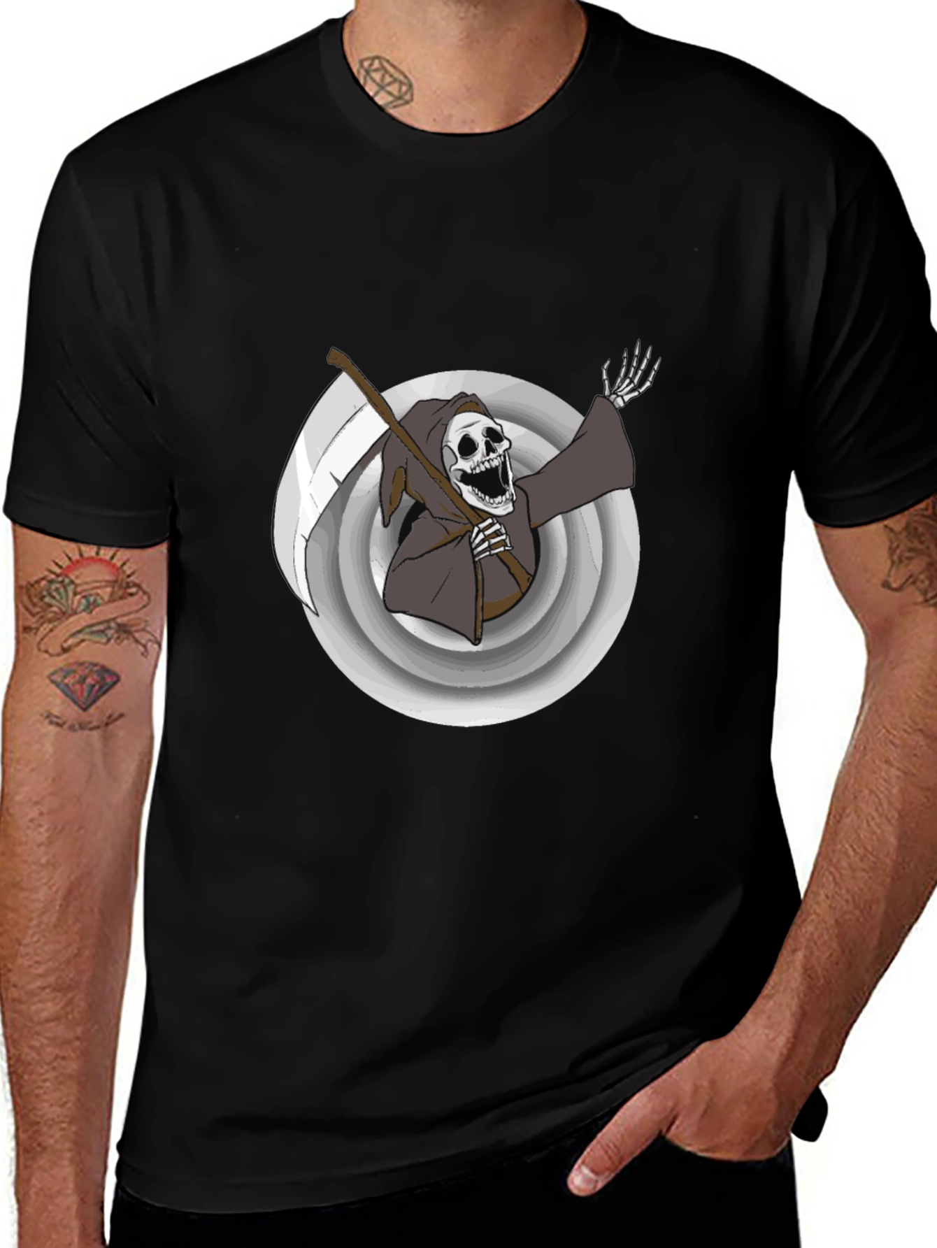 Variant 27 of Grim Reaper Graphic Black Tee