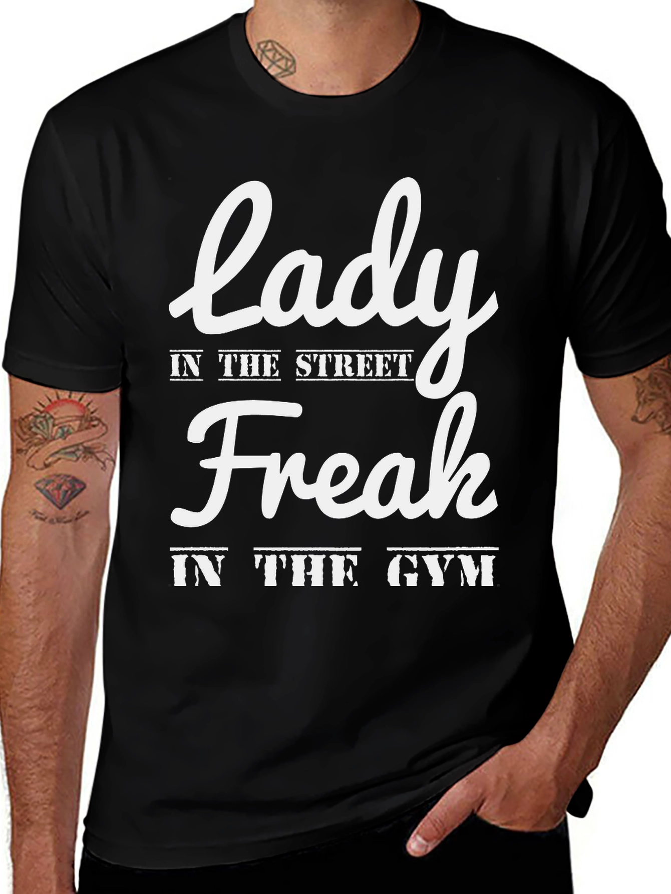 Variant 22 of Lady in the Street Freak in the Gym T-Shirt