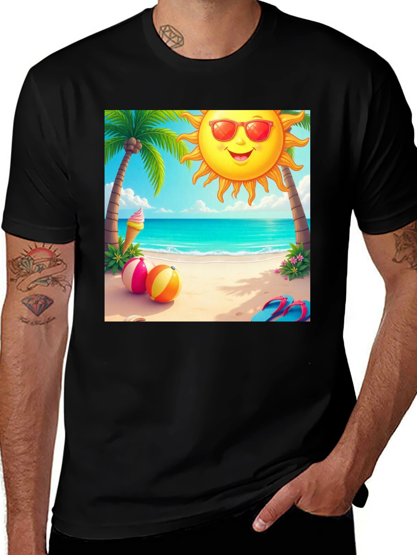 Variant 18 of Beach Vibes Graphic Tee - Summer Holiday T-Shirt