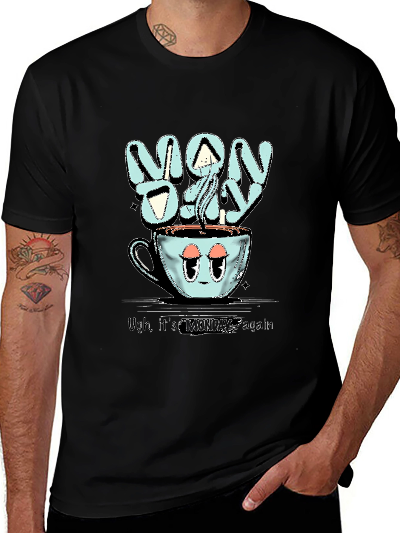 Variant 6 of Monday Coffee Cup T-Shirt - Men's Graphic Tee