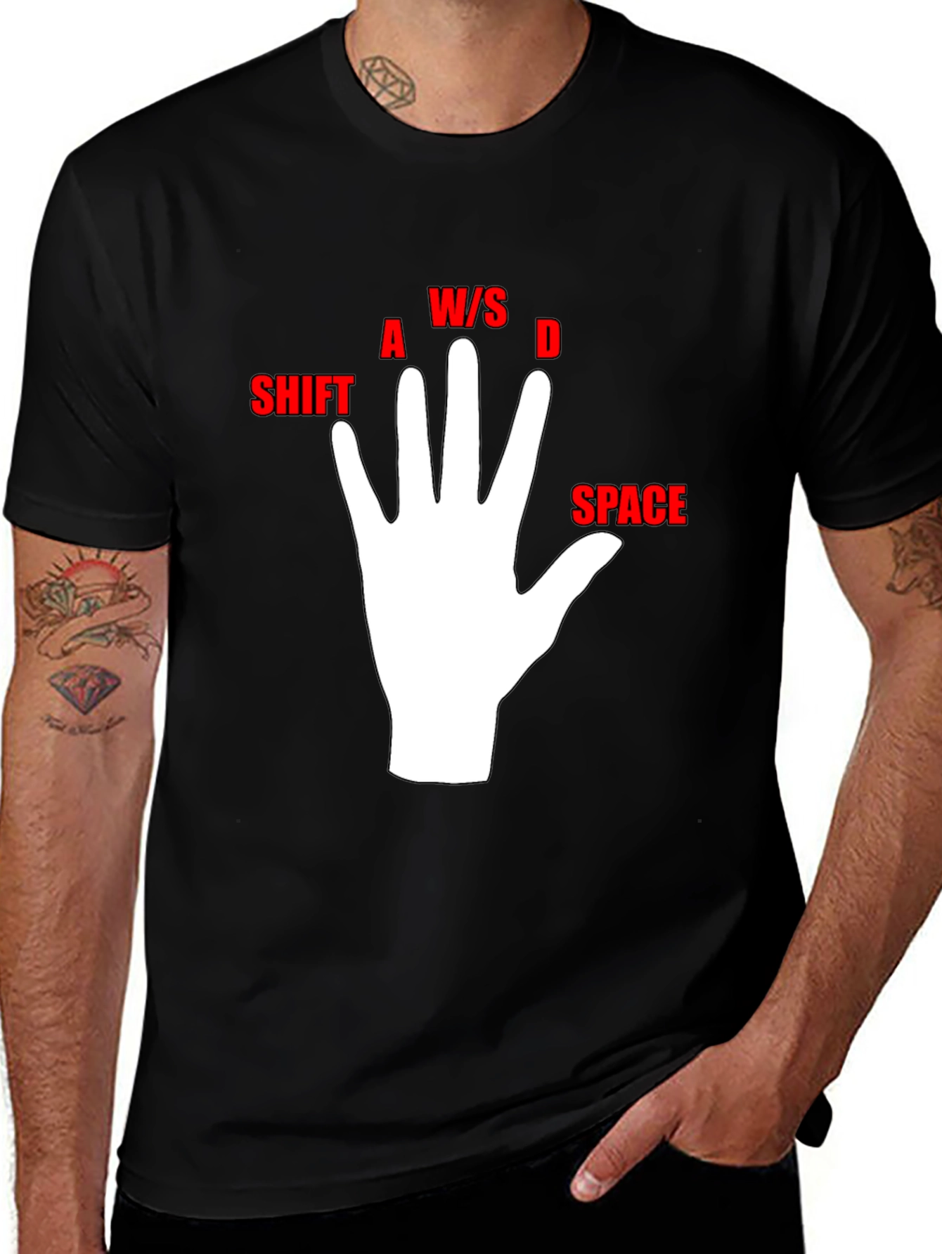Gamer Hand Black T-Shirt