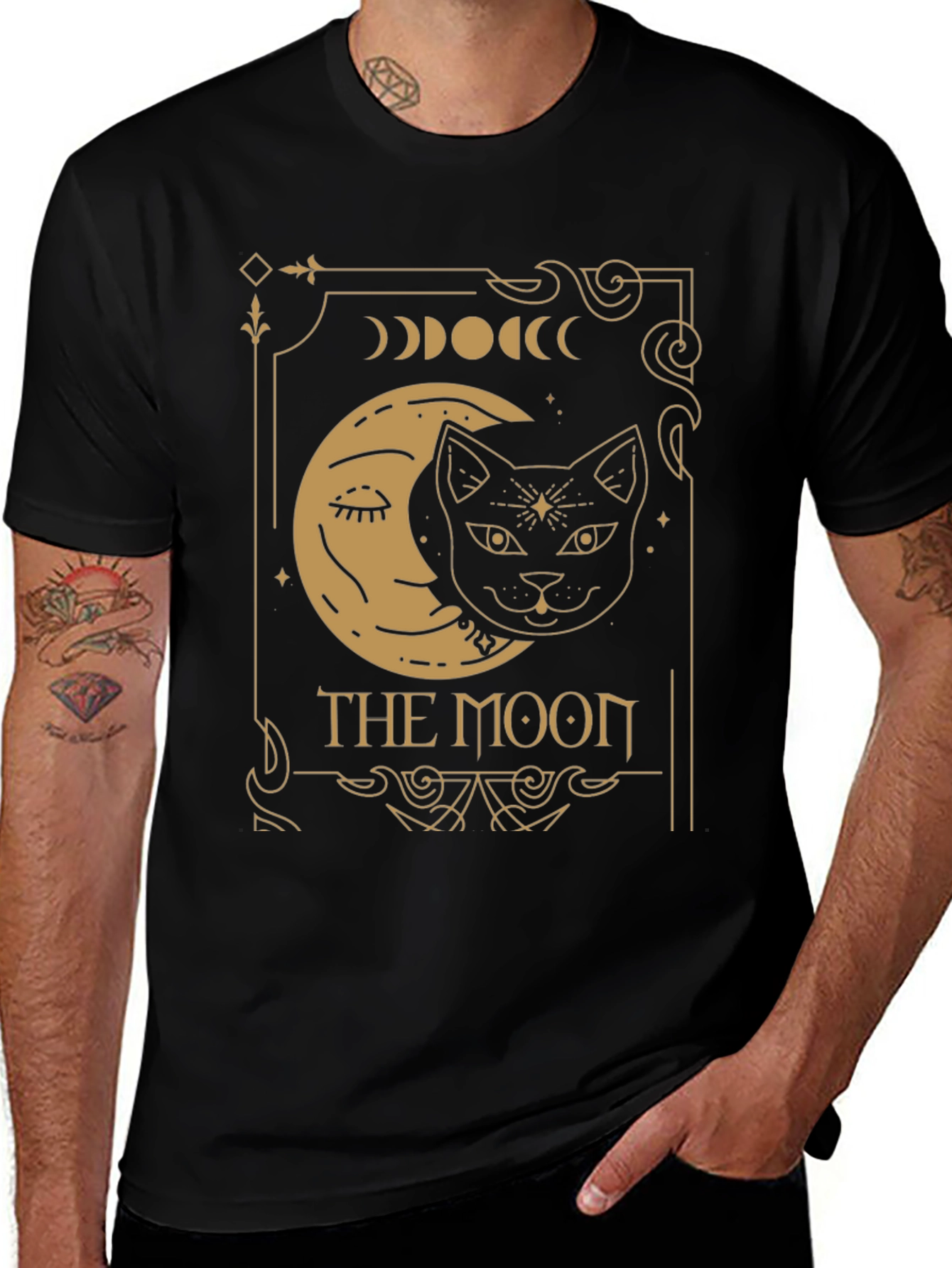Variant 19 of Mystic Cat Moon Tarot T-Shirt