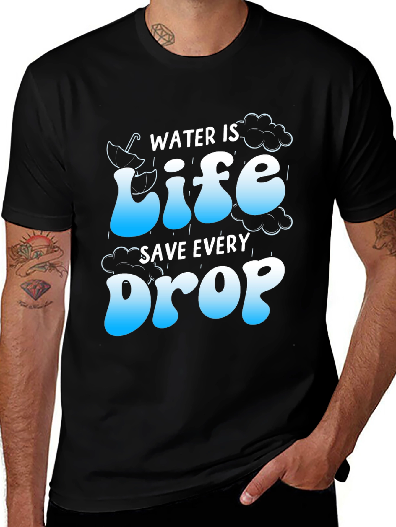 Variant 3 of Water is Life T-Shirt - Save Every Drop