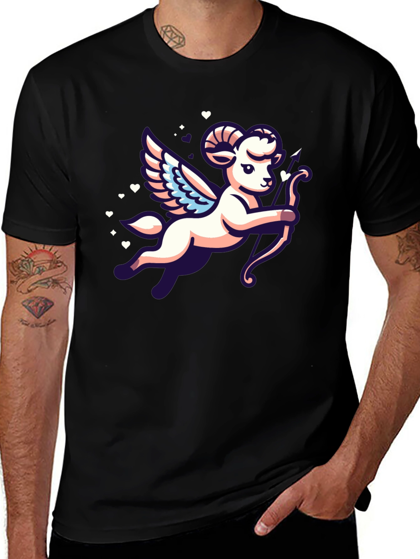 Variant 12 of Cupid Aries Ram Graphic T-Shirt
