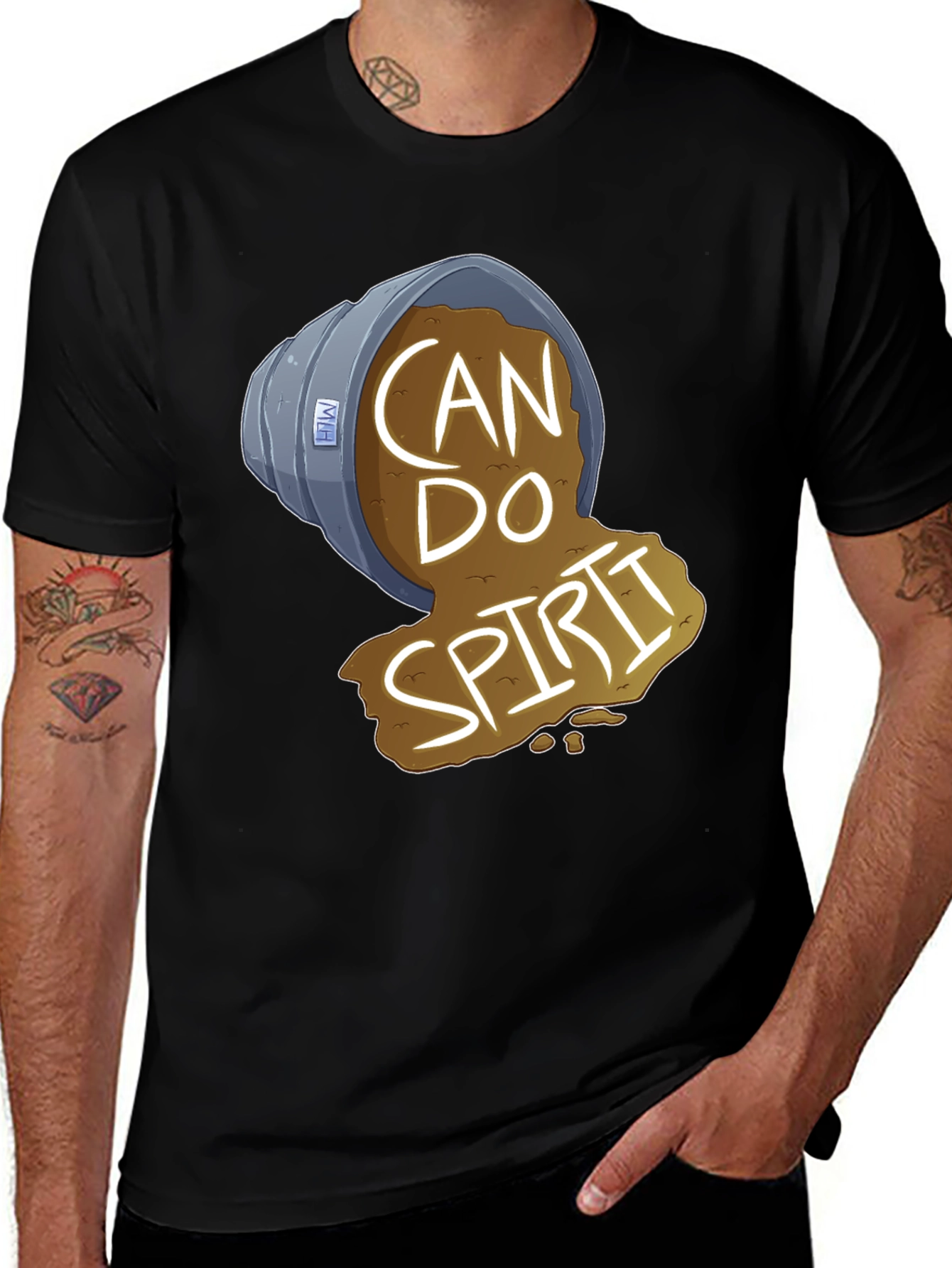 Black Can Do Spirit T-Shirt main image