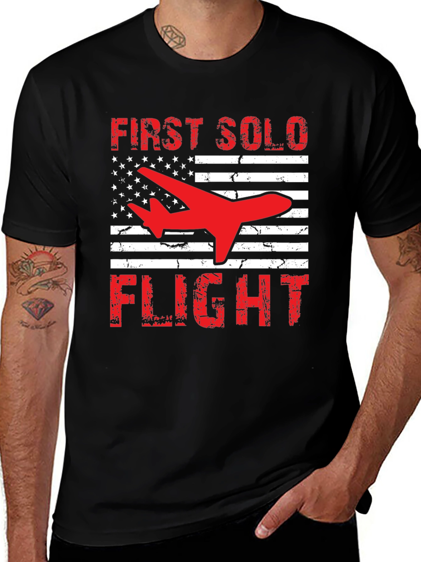 First Solo Flight Patriotic T-Shirt