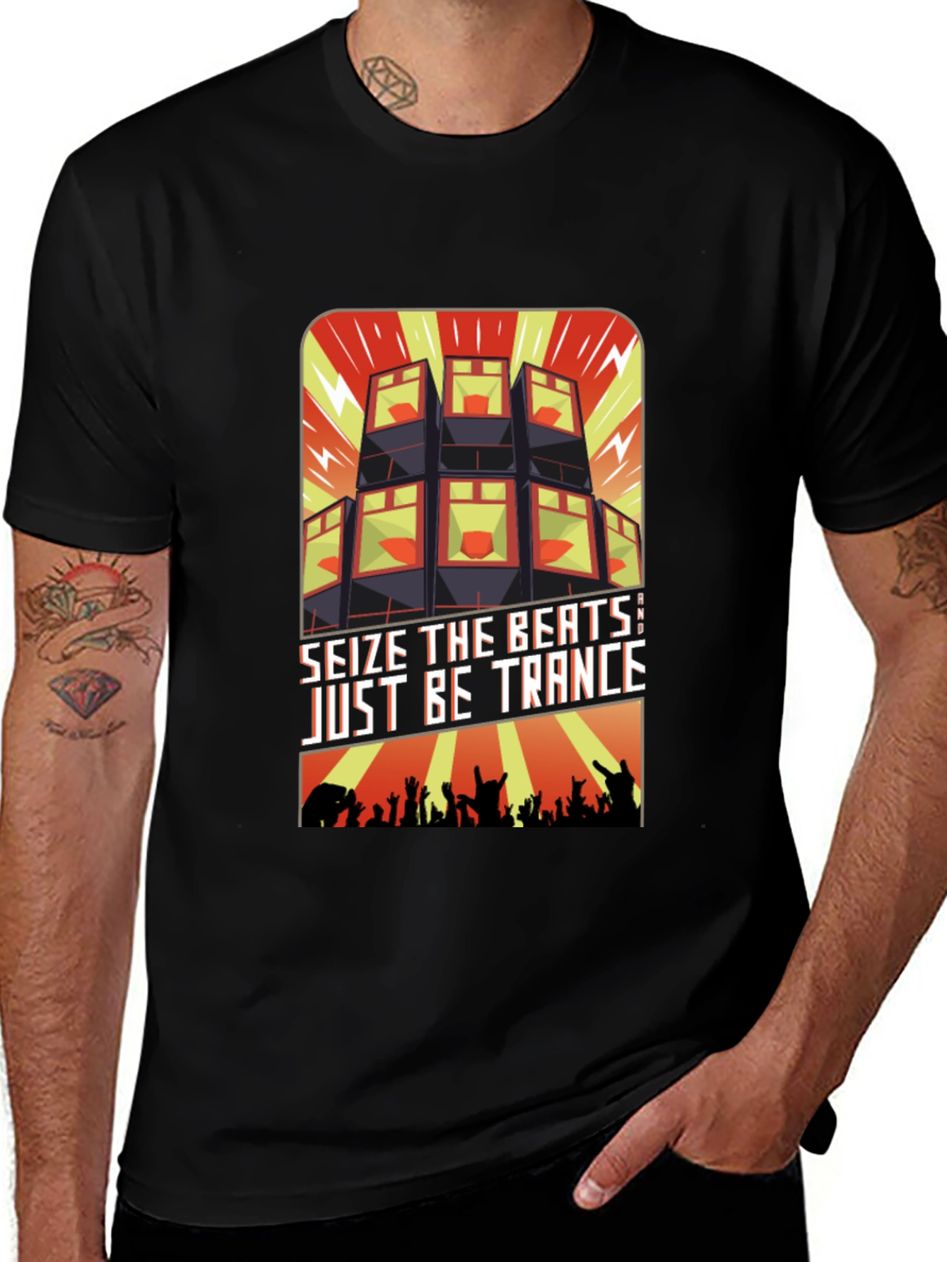 Variant 7 of Seize the Beats T-Shirt - Trance Music Rave Apparel