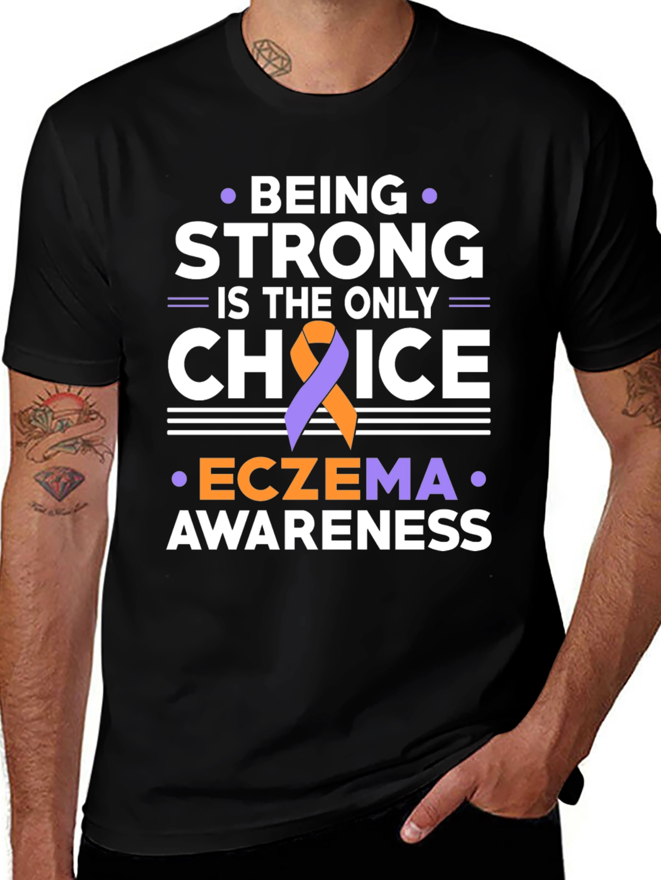 Eczema Awareness T-Shirt: Be Strong Choice