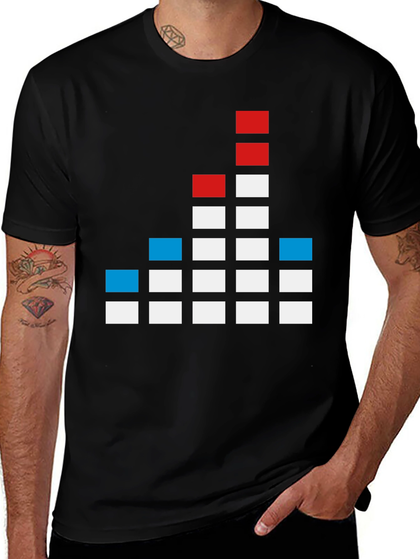 Variant 3 of Pixel Graphic T-Shirt - Soundwave Design