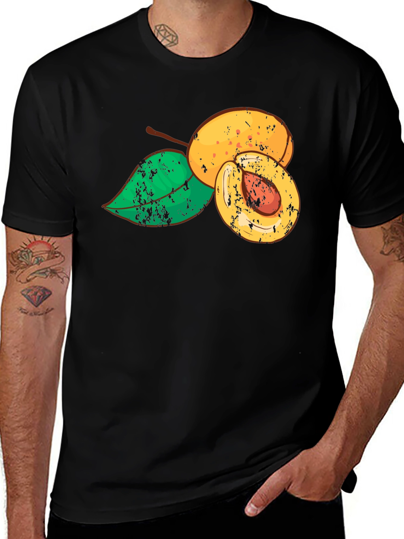 Variant 9 of Apricot Graphic Black T-Shirt
