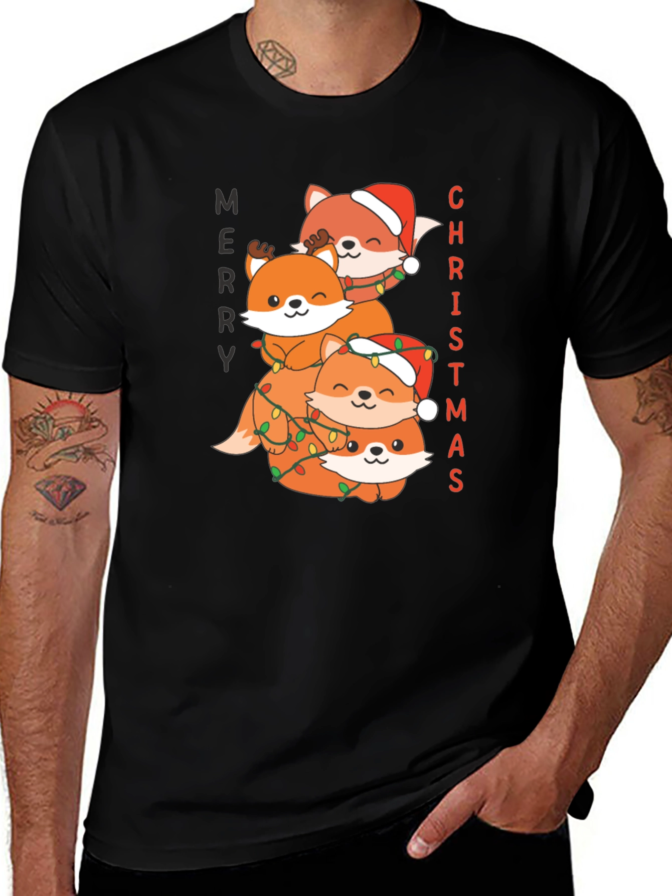 Variant 8 of Festive Fox Christmas T-Shirt