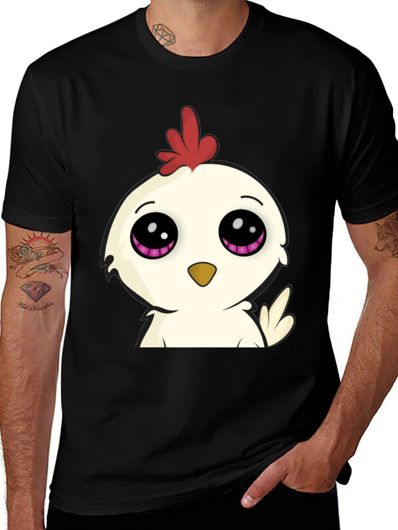 Variant 25 of Cute Cartoon Chicken Graphic T-Shirt