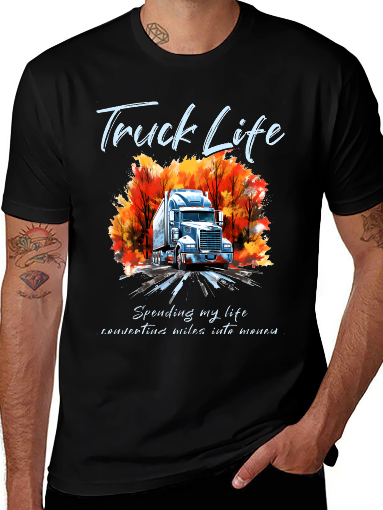 Truck Life Graphic Tee - Men's Black T-Shirt