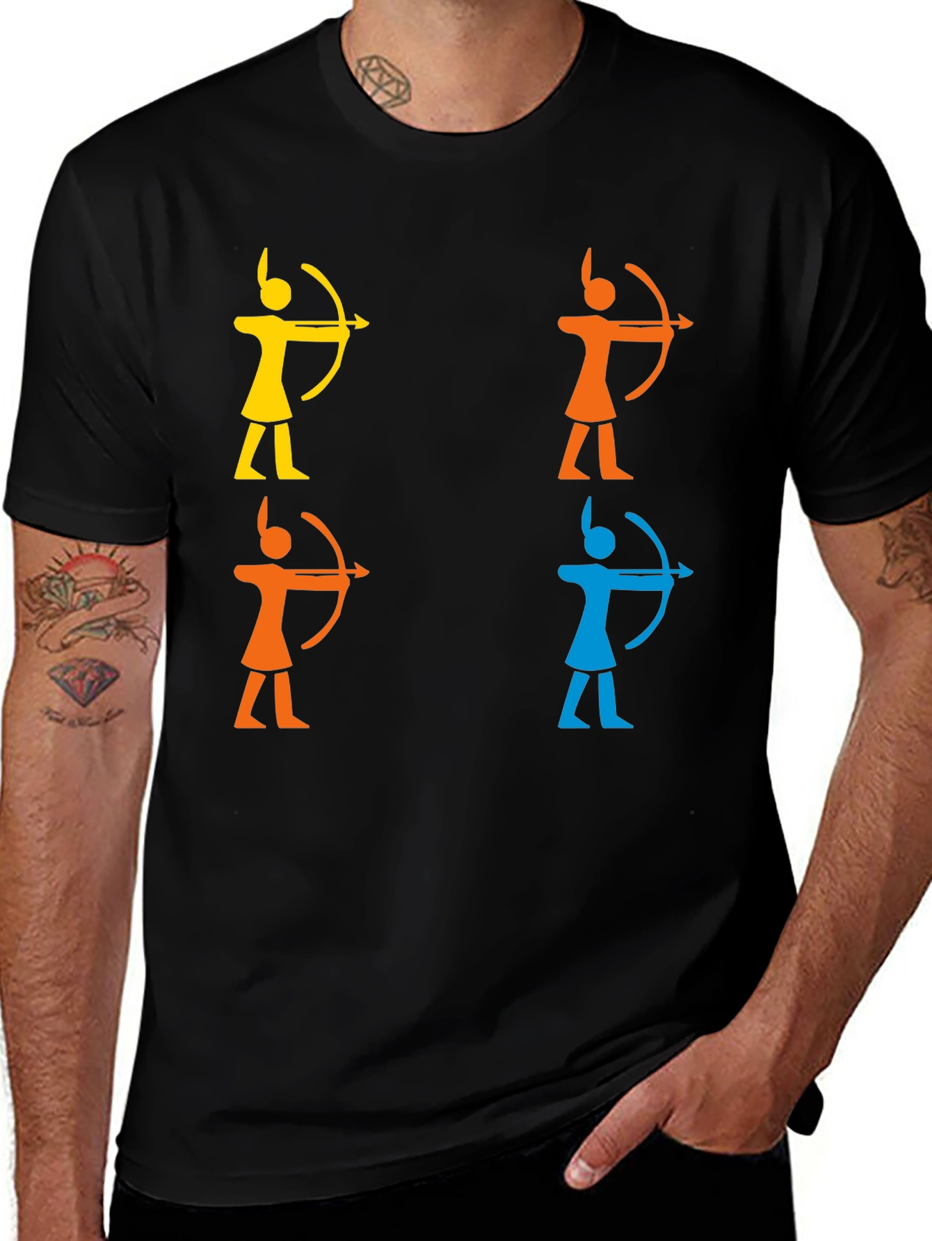 Variant 11 of Archer Graphic Tee - Cool Archery Design