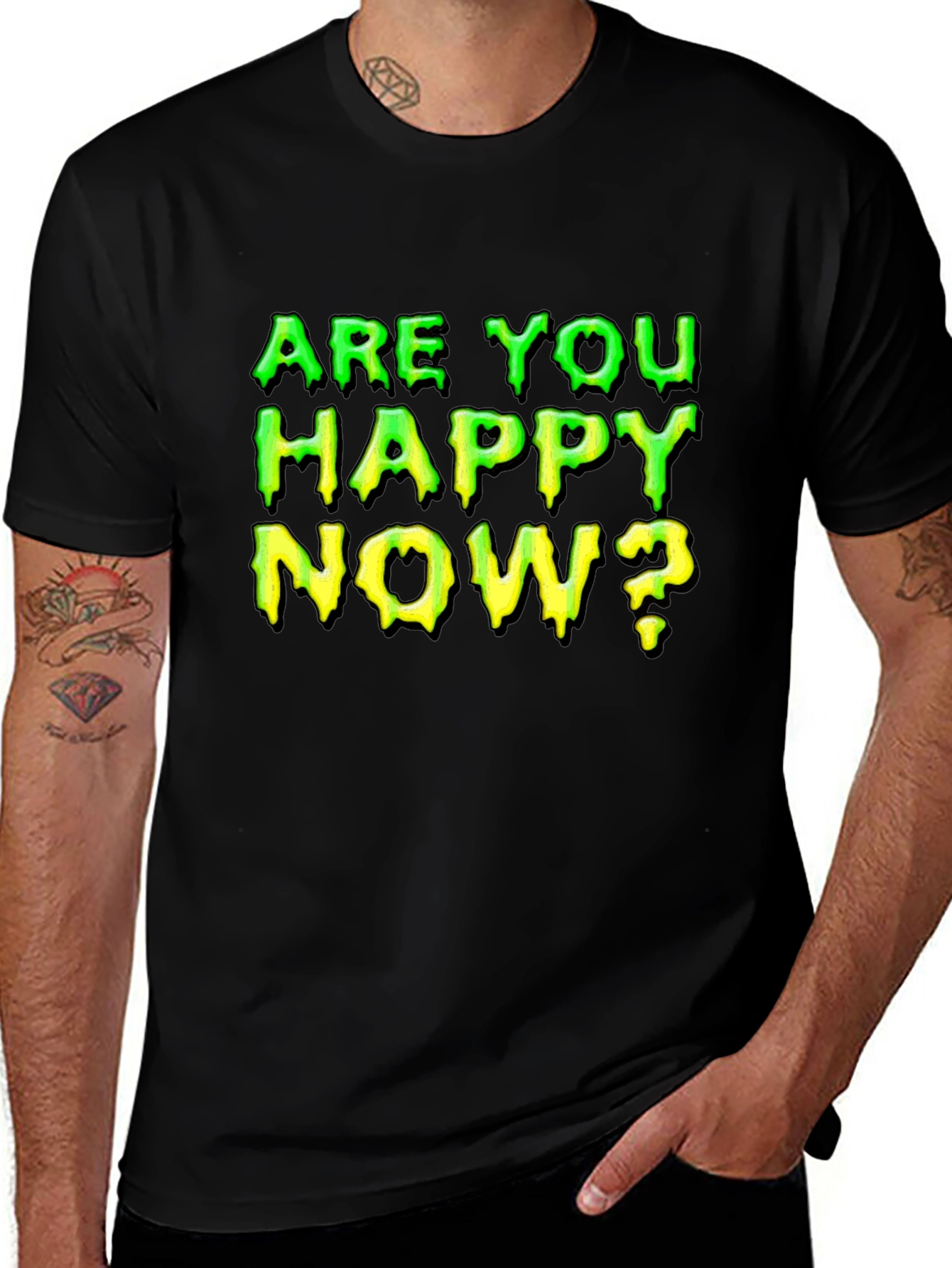 Variant 4 of Are You Happy Now? Graphic T-Shirt