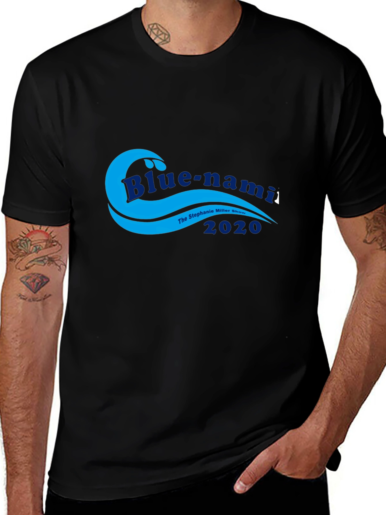 Variant 14 of Blue-nami 2020 Black T-Shirt