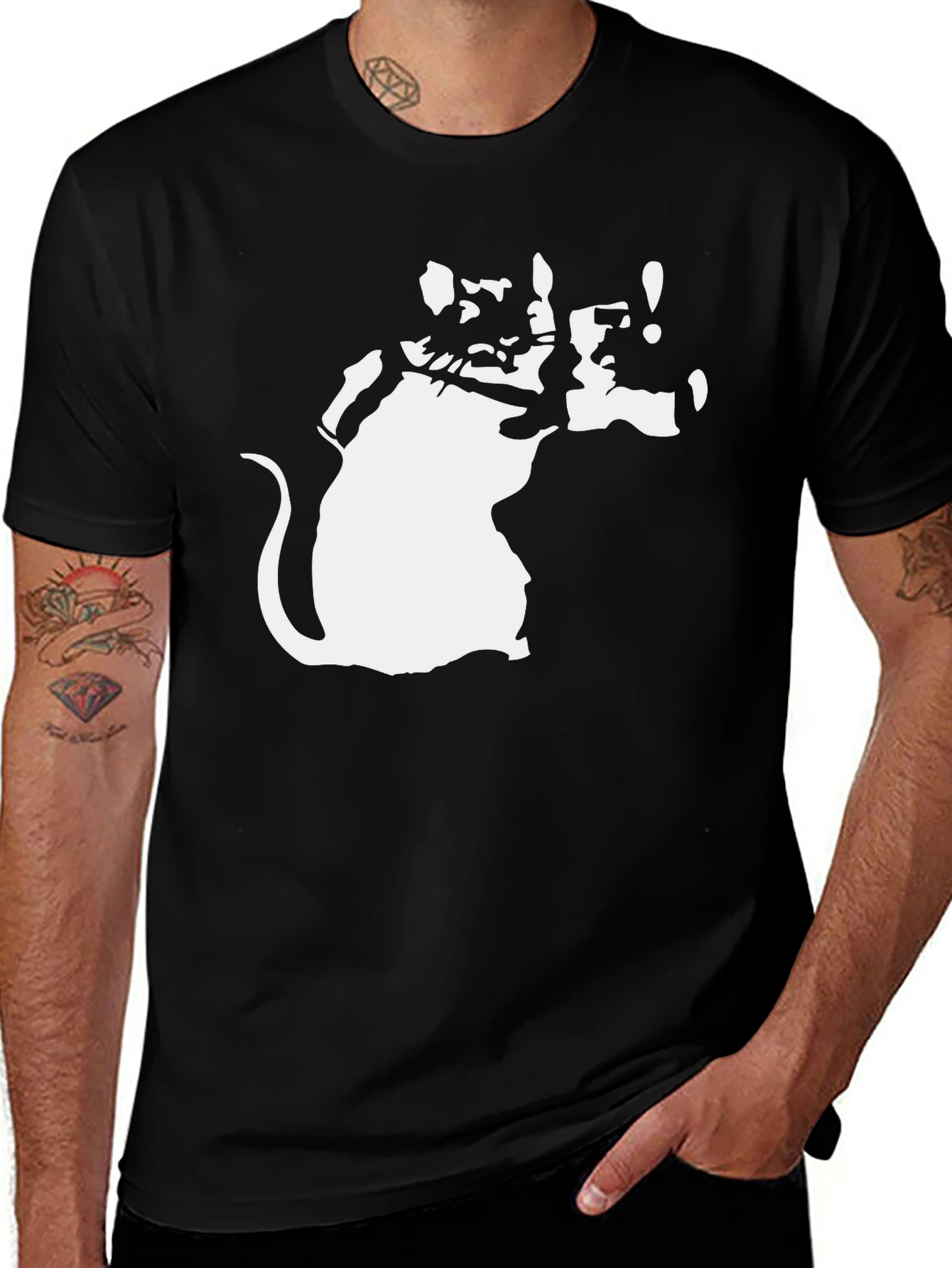 Variant 13 of Banksy Rat T-Shirt - Street Art Style