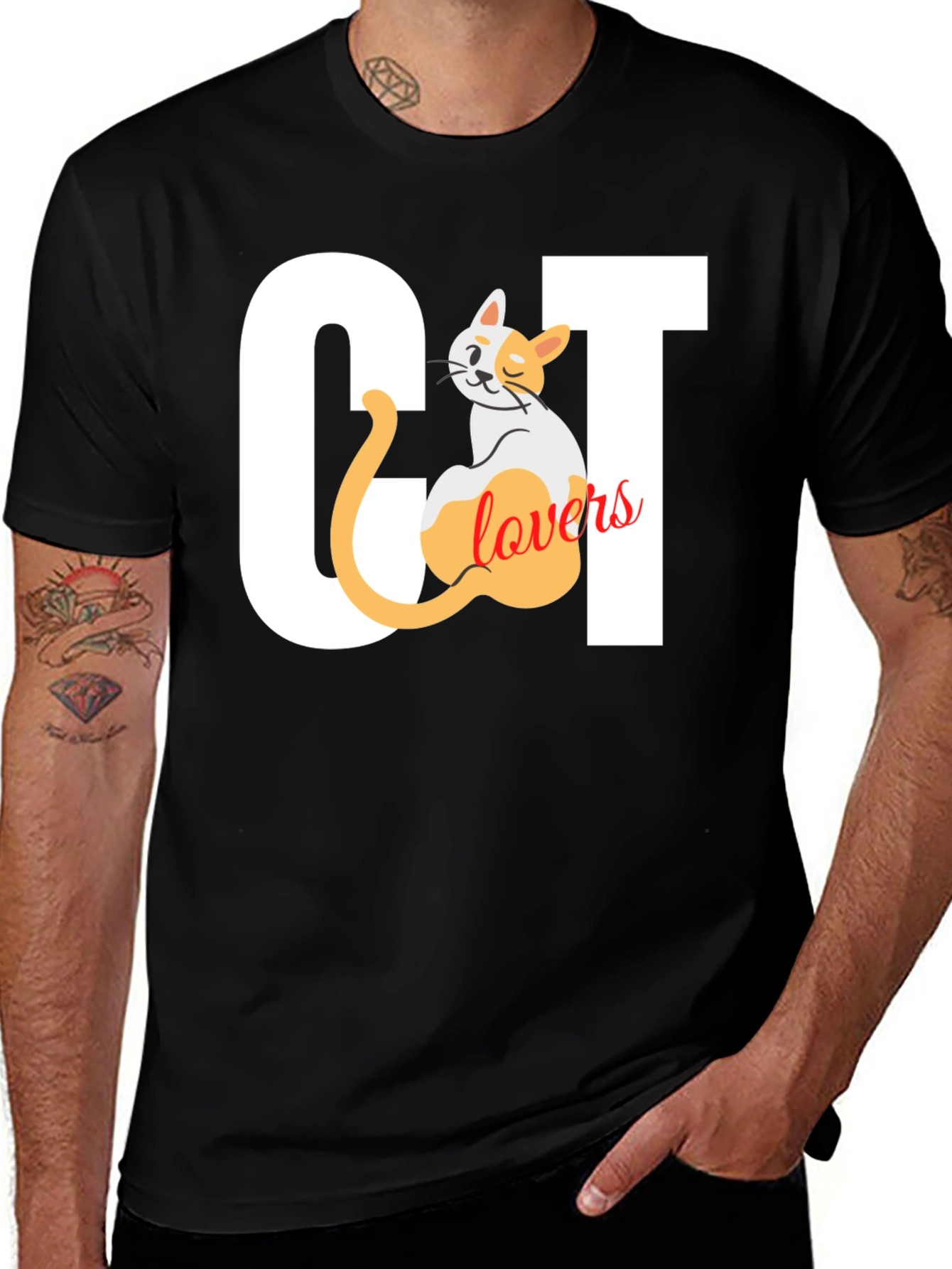 Variant 23 of Cat Lovers T-Shirt: Cute Feline Design