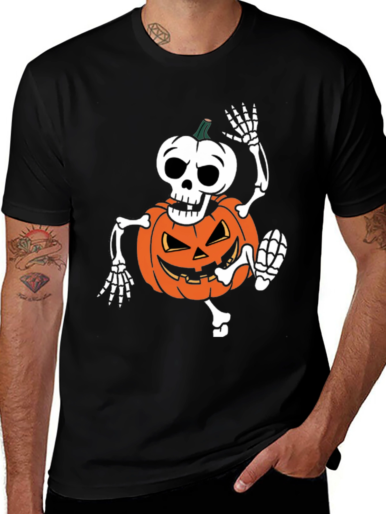Variant 15 of Halloween Skeleton Pumpkin T-Shirt - Spooky Season Apparel