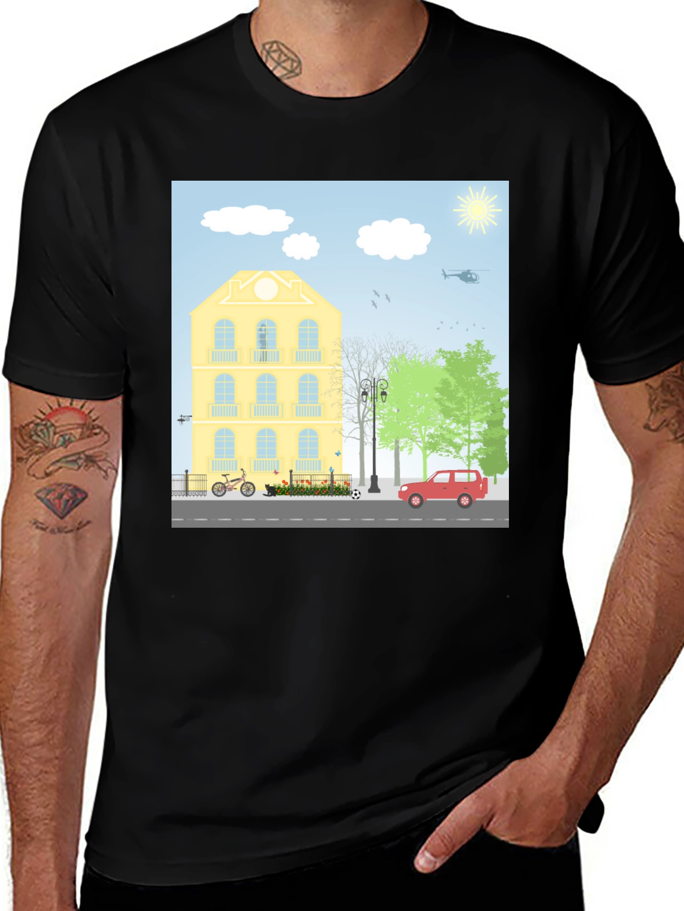 Variant 30 of Cityscape Graphic Tee - Stylish Urban Design T-Shirt