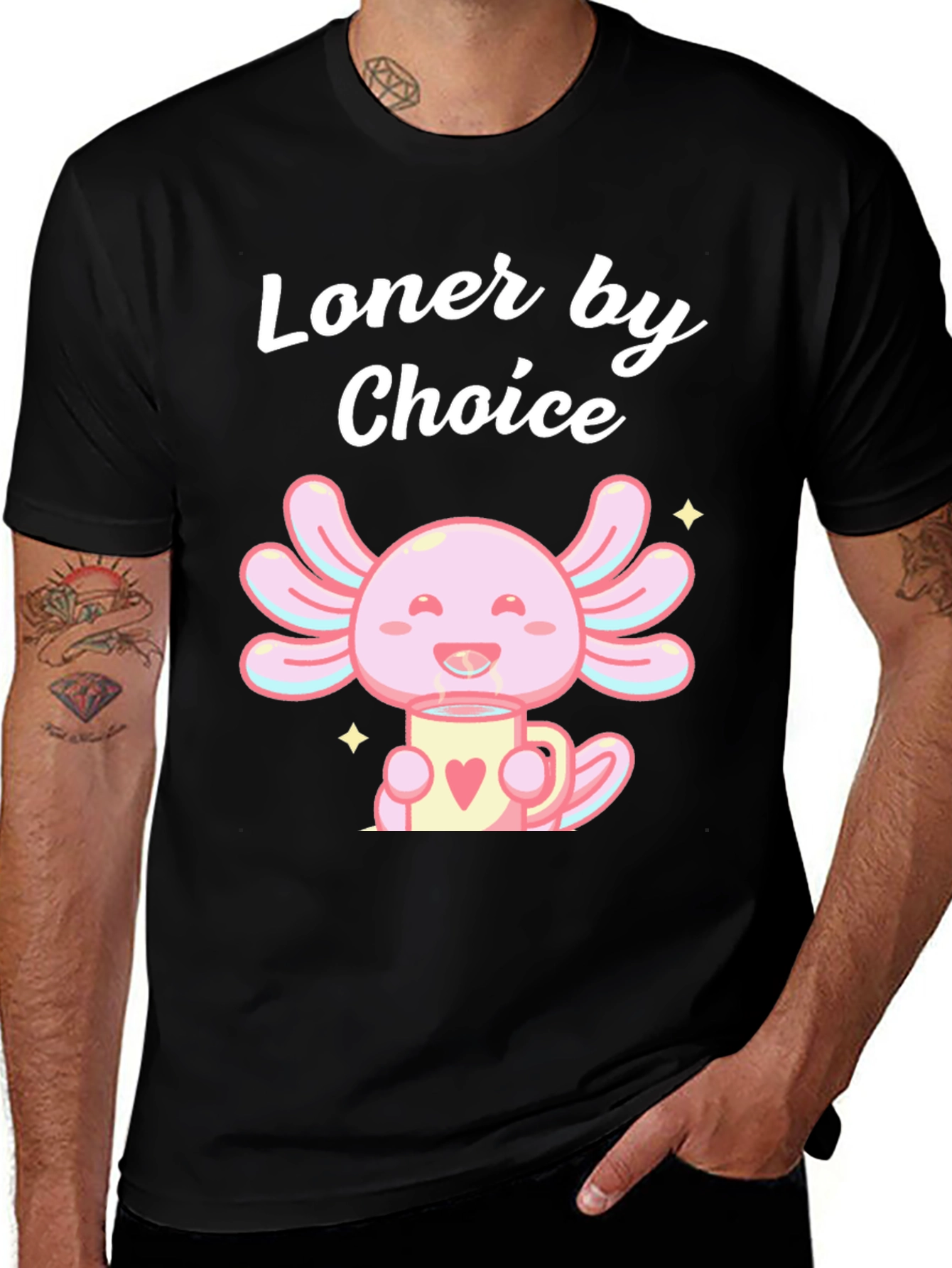 Variant 9 of Loner by Choice Axolotl Graphic Tee