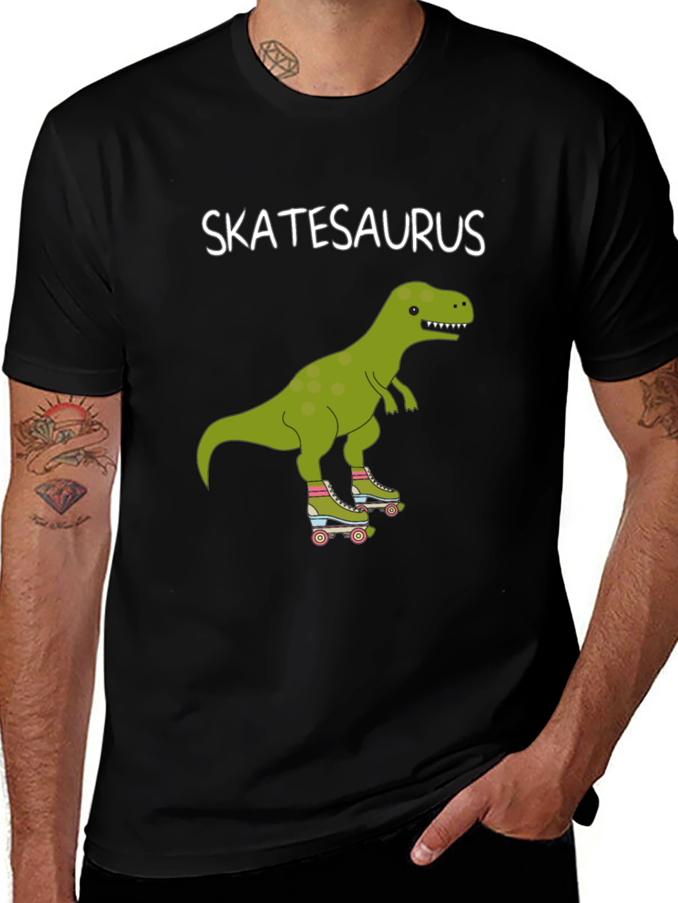 Variant 13 of Skatesaurus T-Shirt - Dinosaur Roller Skating Tee