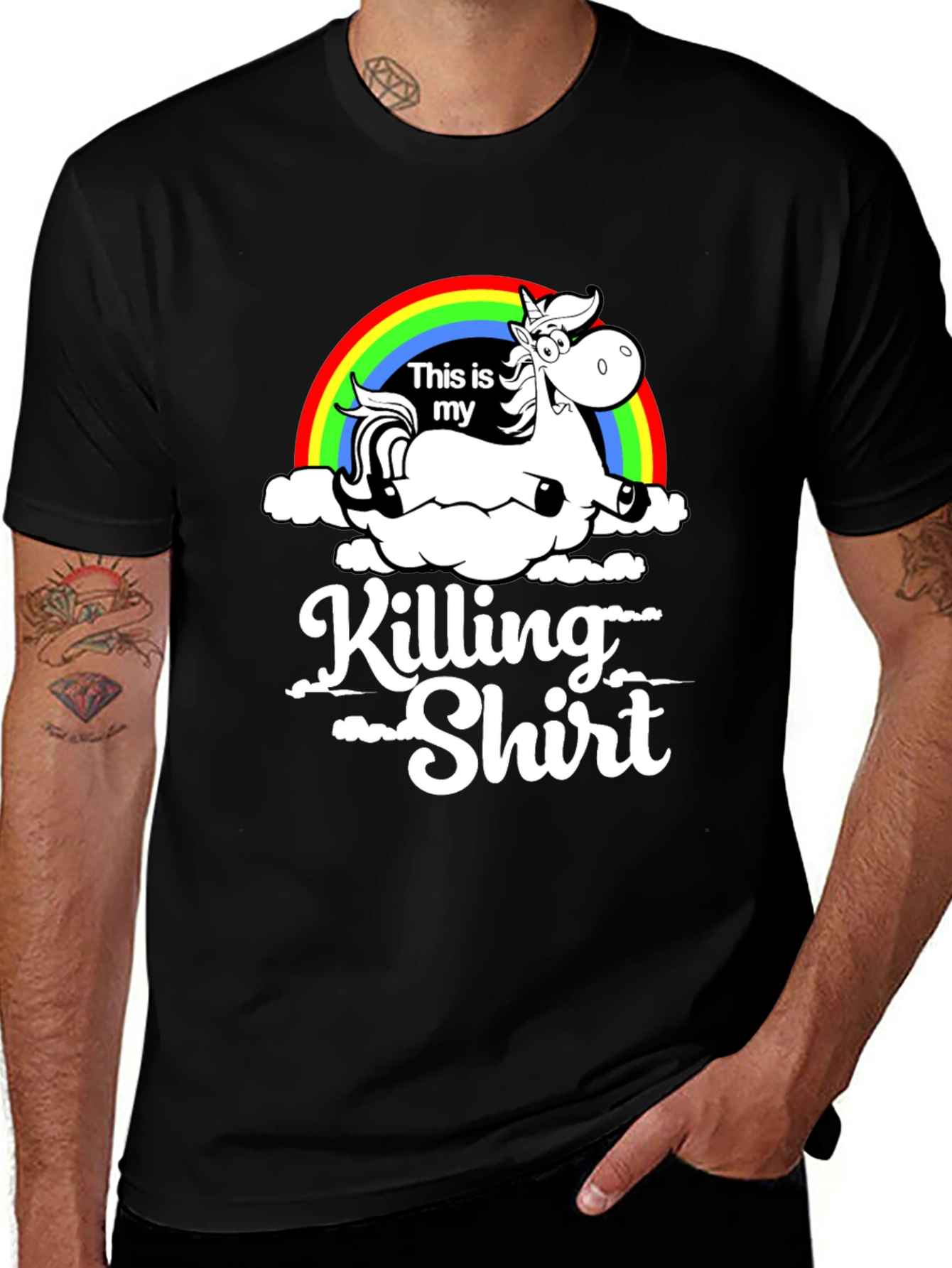 Variant 8 of Unicorn Rainbow Killing Shirt Graphic Tee