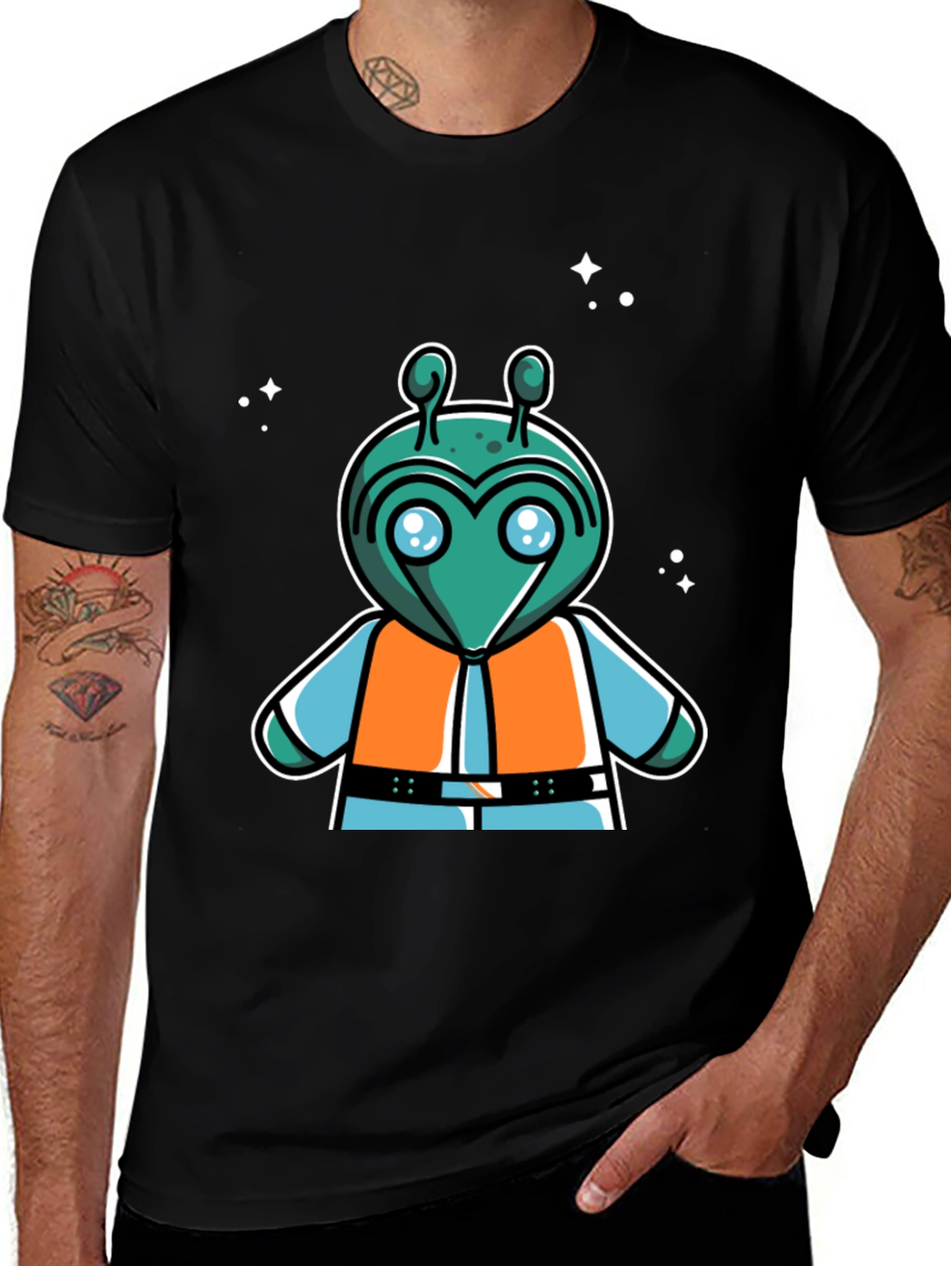 Variant 26 of Retro Alien Cartoon Graphic T-Shirt