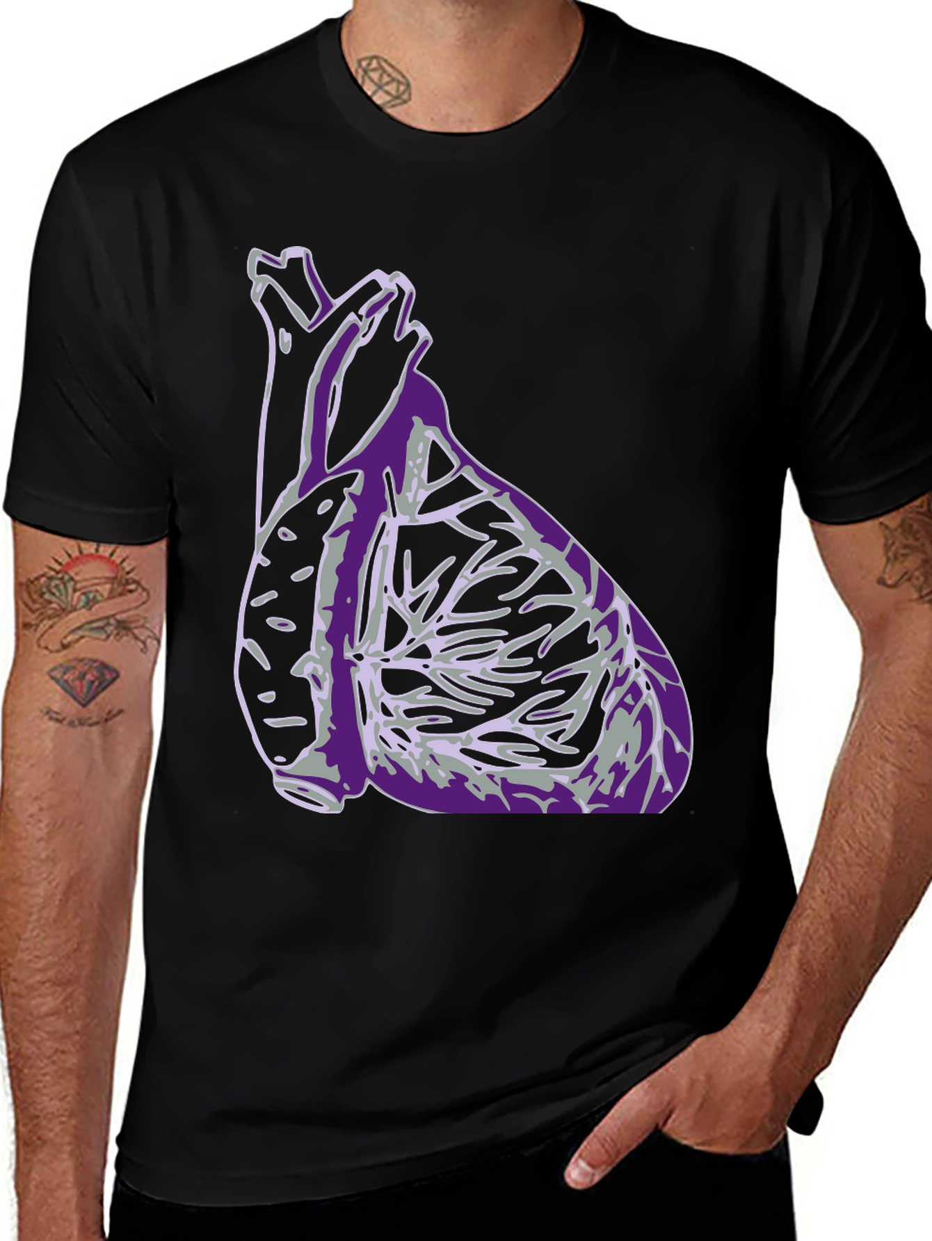 Variant 28 of Anatomical Heart Graphic Tee - Modern Streetwear