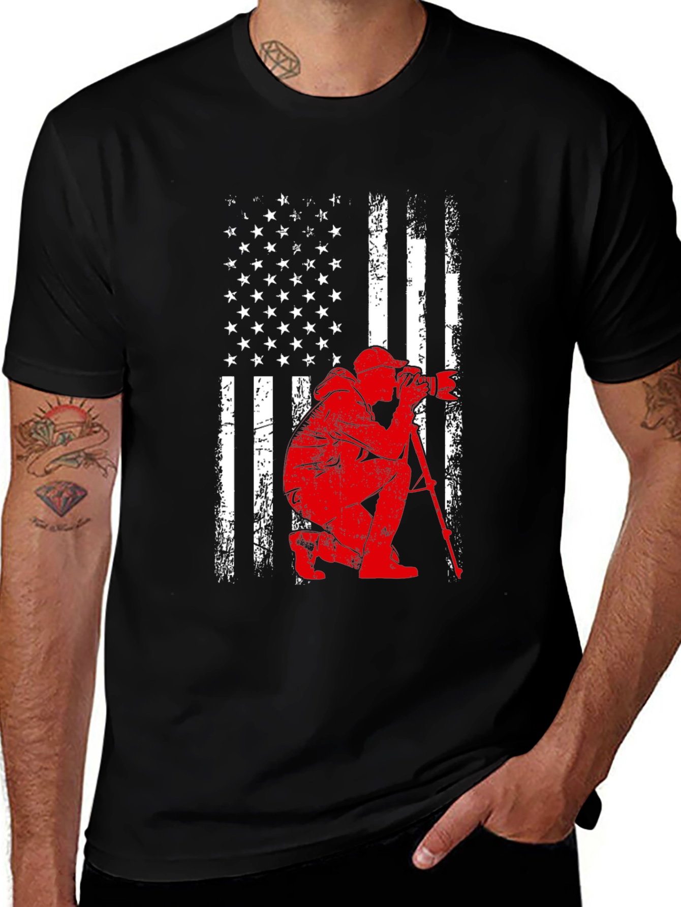 Variant 4 of Patriotic Photographer Graphic T-Shirt