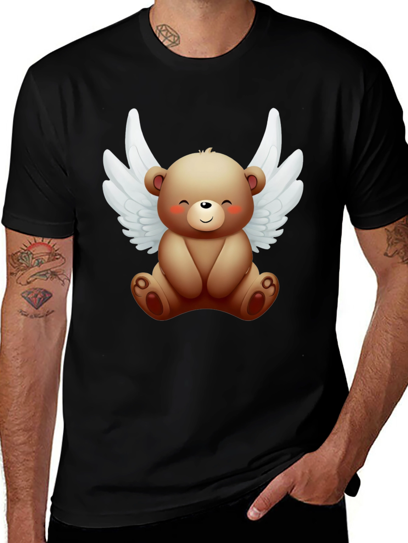 Variant 9 of Angel Bear Graphic Tee - Cute & Comfy