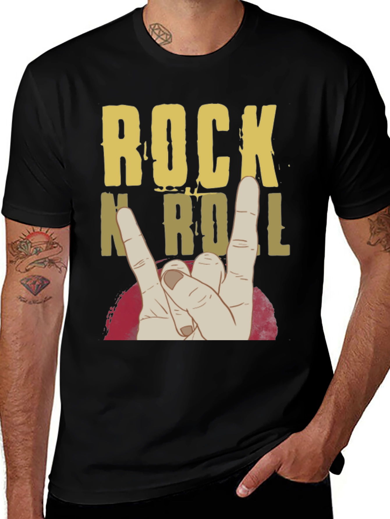 Variant 25 of Rock N Roll T-Shirt - Black