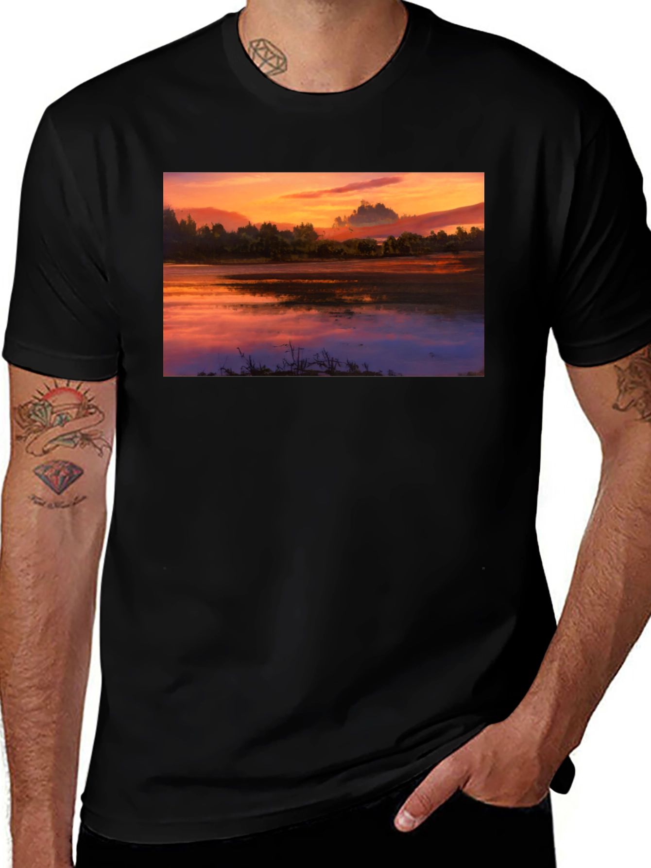 Variant 30 of Sunset Lake Graphic Tee