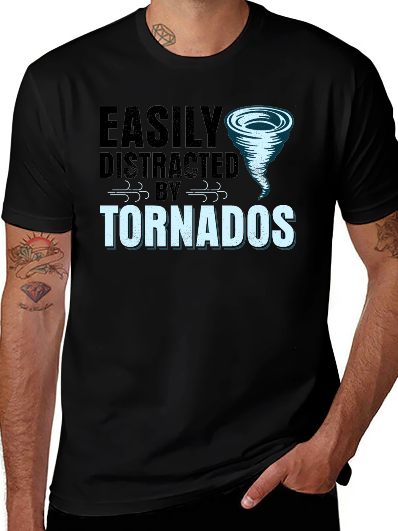 Easily Distracted By Tornadoes Graphic T-Shirt
