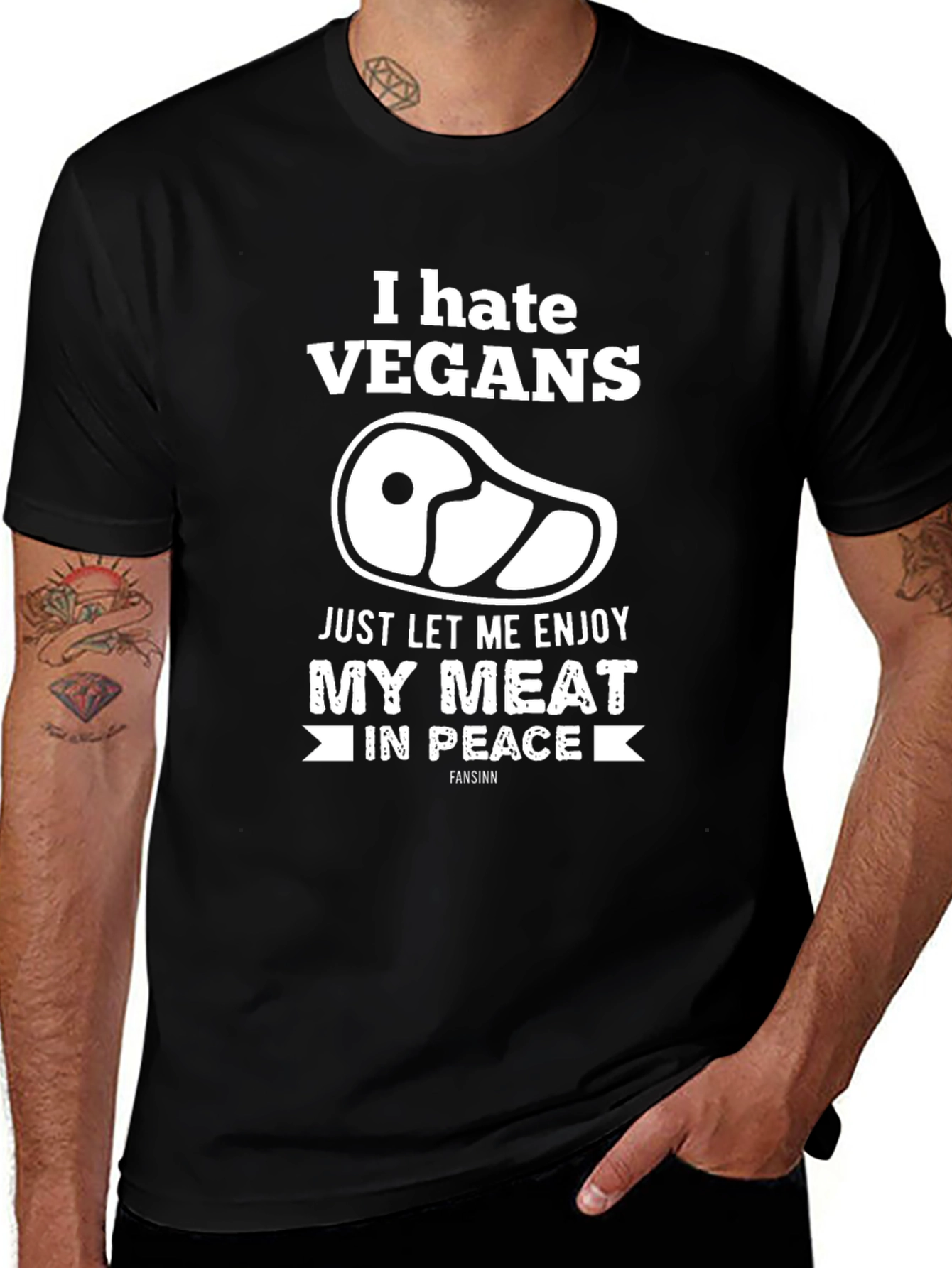 Variant 18 of I Hate Vegans Meat Lover T-Shirt