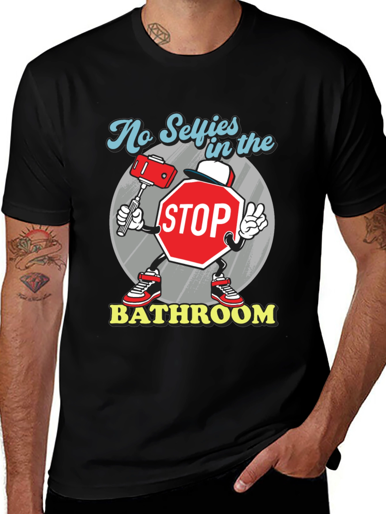 No Selfies in the Bathroom Graphic Tee