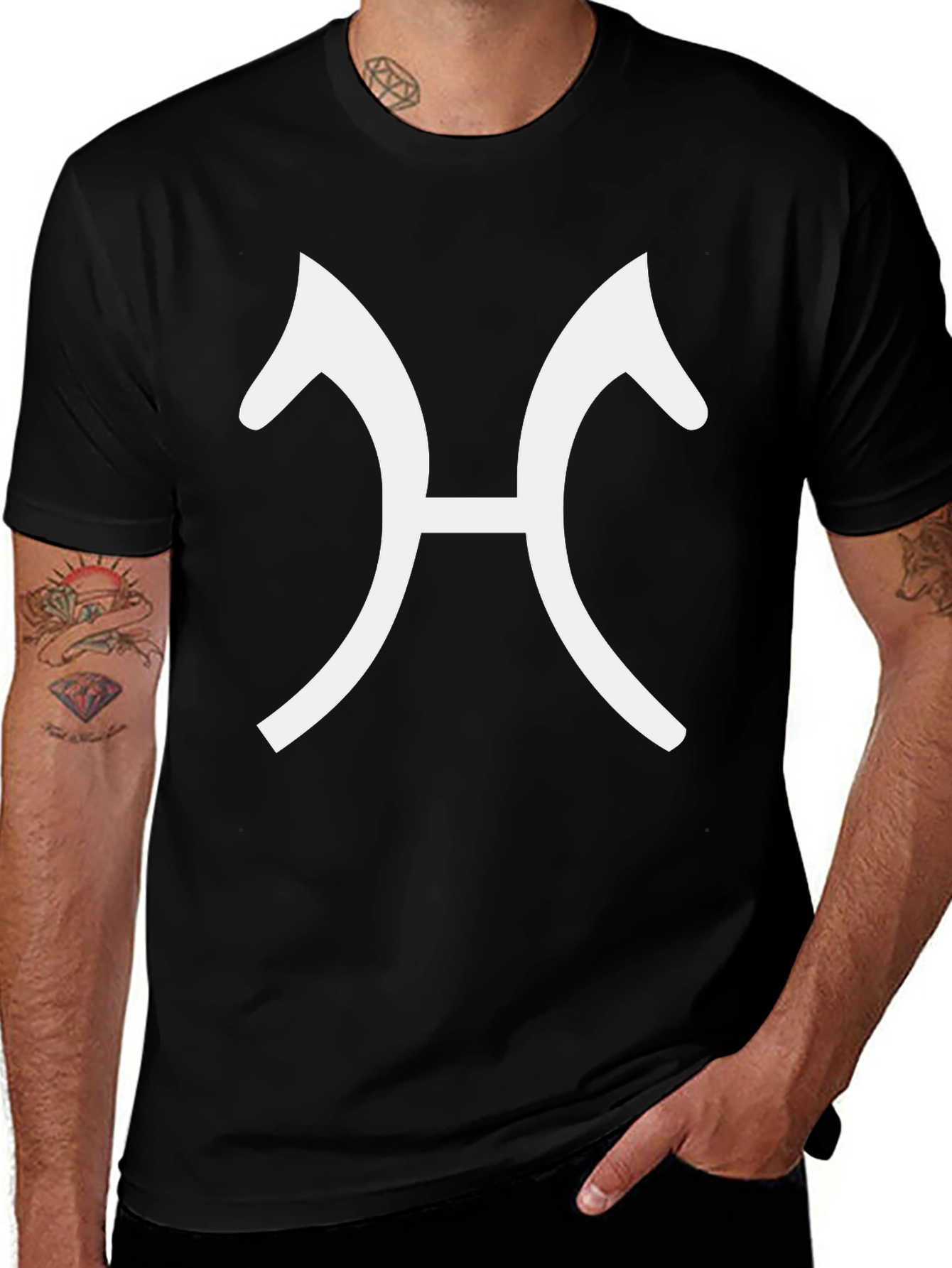 Pisces Symbol T-Shirt - Zodiac Sign Graphic Tee