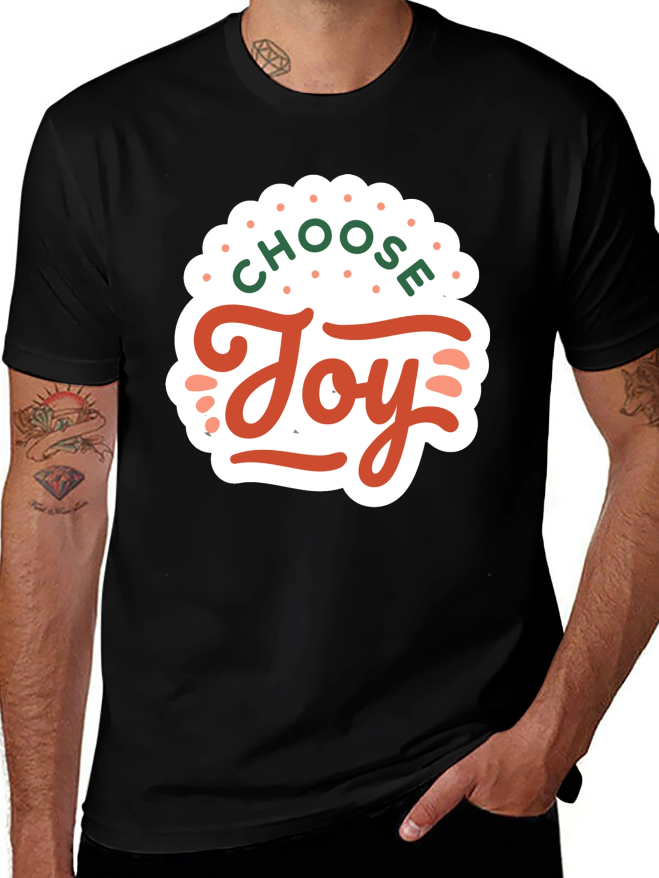 Variant 24 of Choose Joy Graphic Tee - Black Short Sleeve