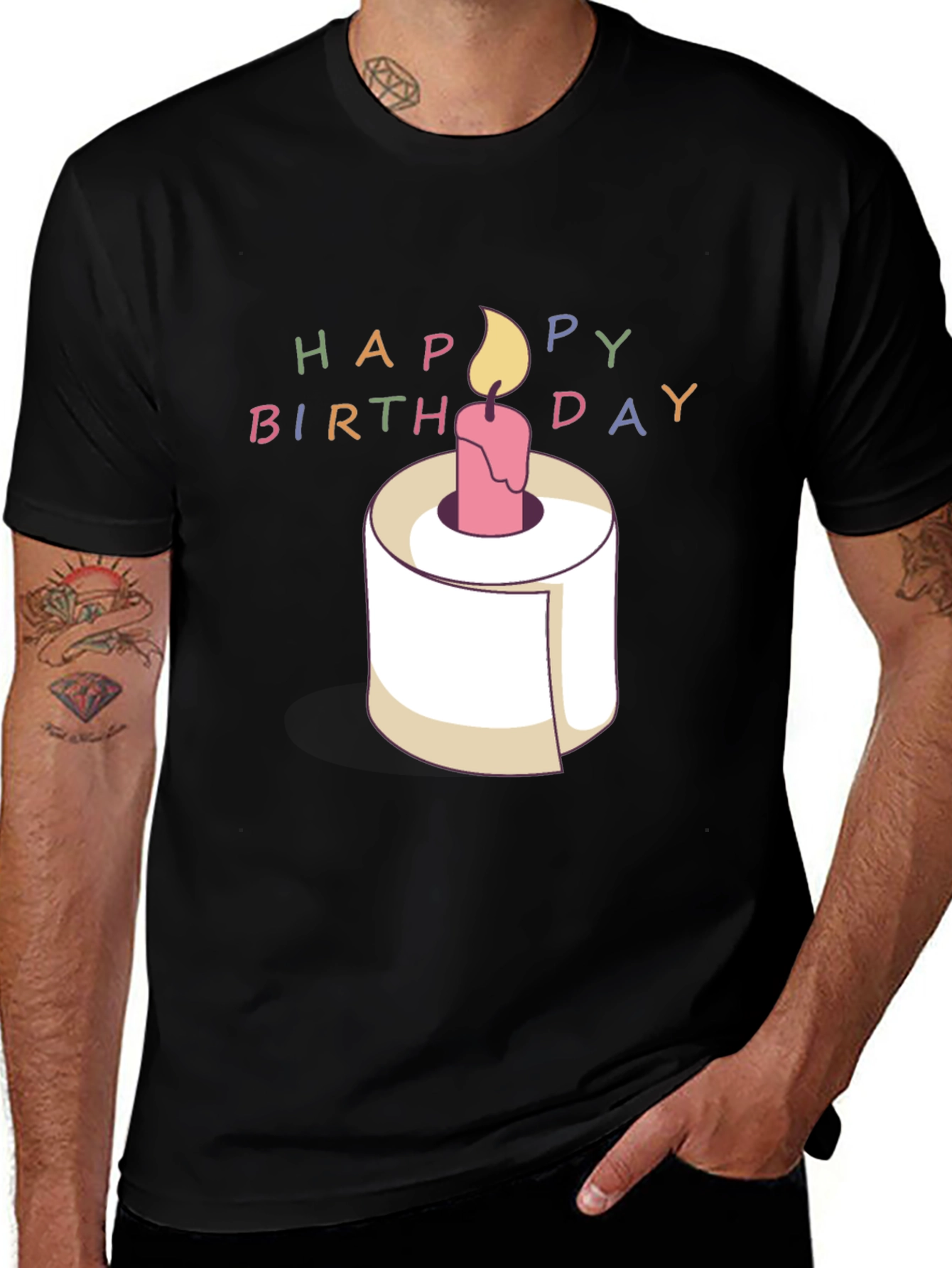 Variant 22 of Funny Birthday Toilet Paper Roll Candle T-Shirt