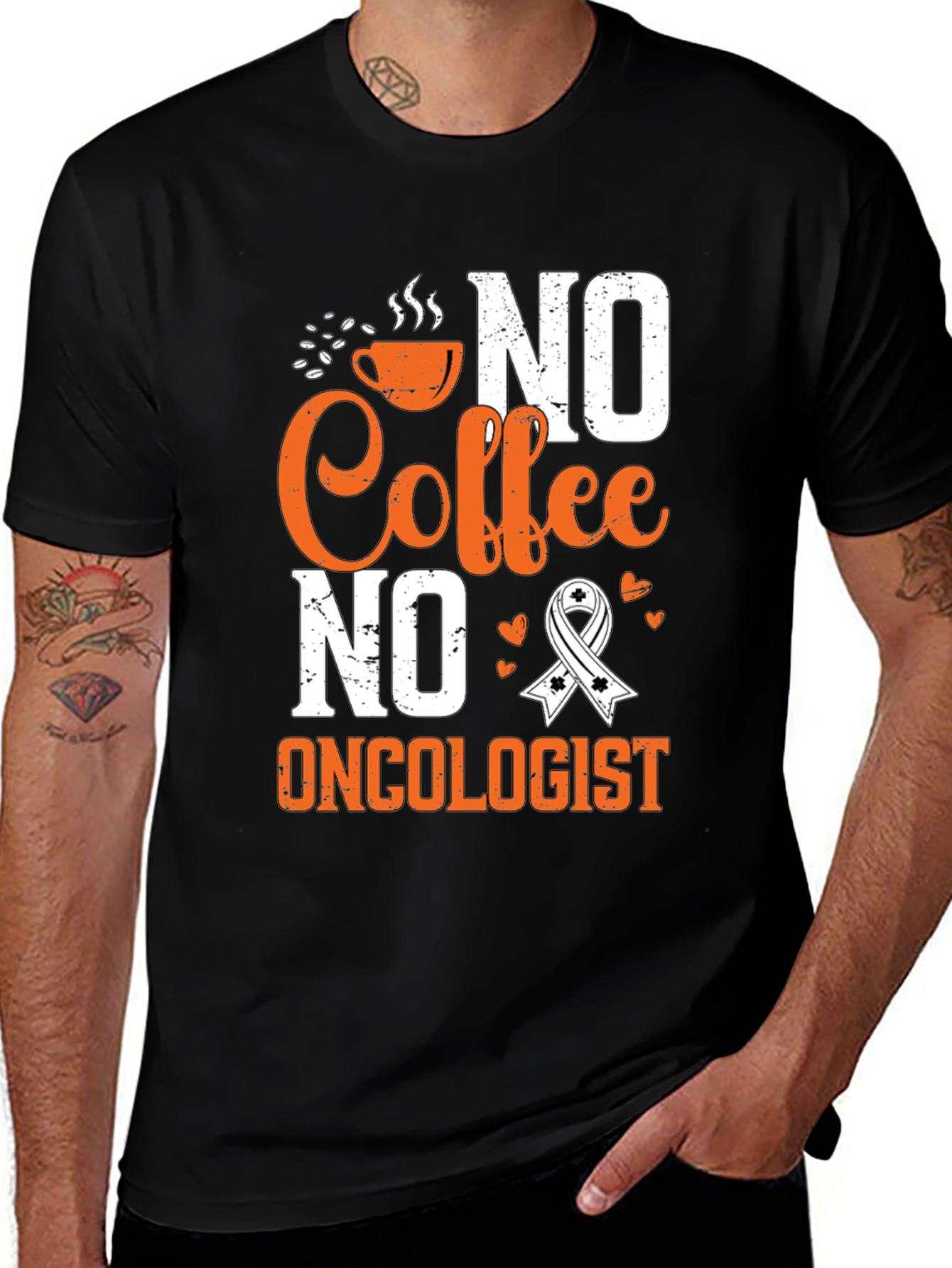 Variant 8 of No Coffee No Oncologist T-Shirt, Cancer Awareness