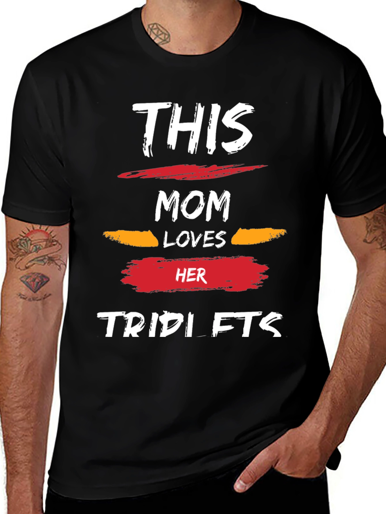 Variant 18 of This Mom Loves Triplets T-Shirt - Graphic Tee