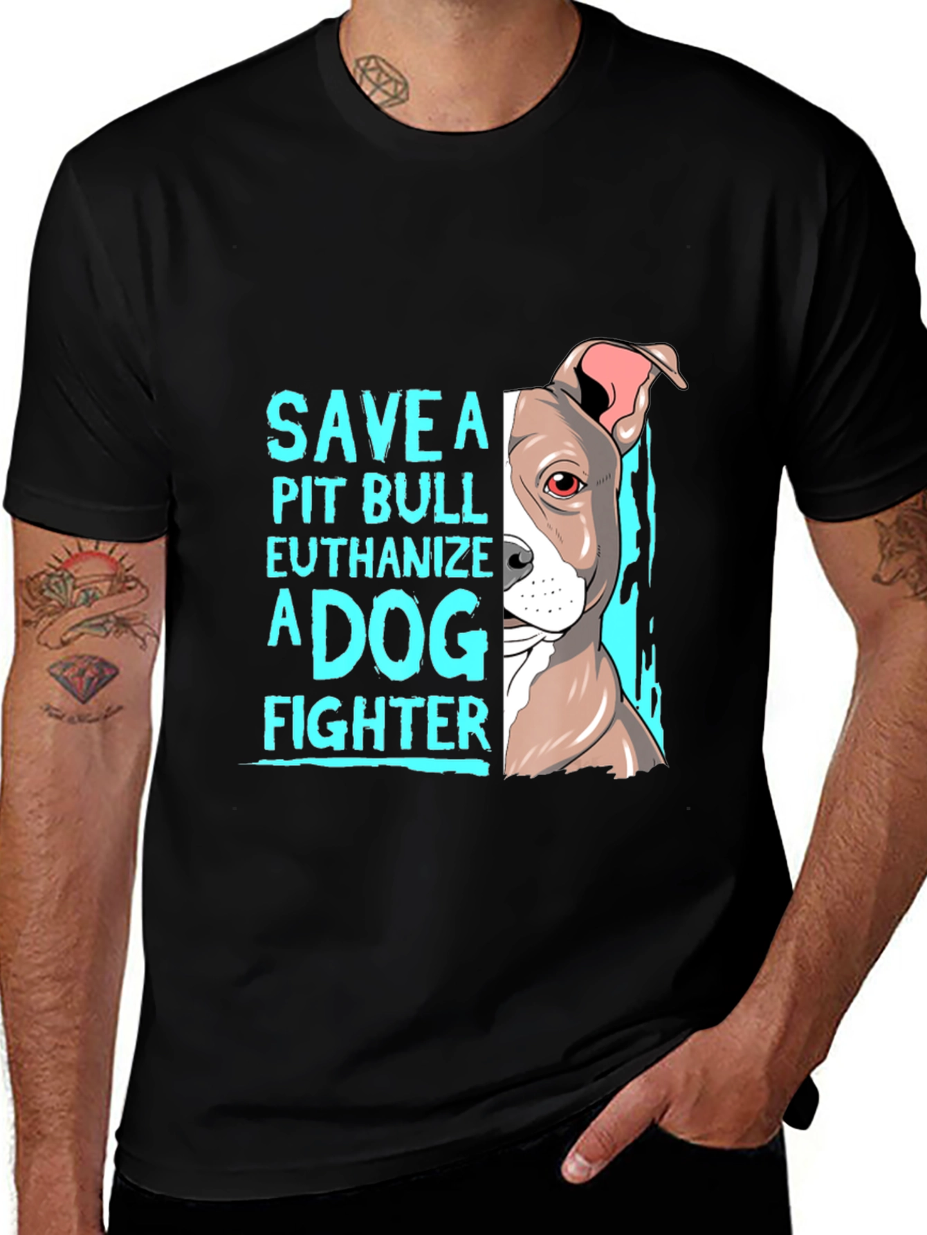 Save a Pit Bull T-Shirt Dog Lover Tee