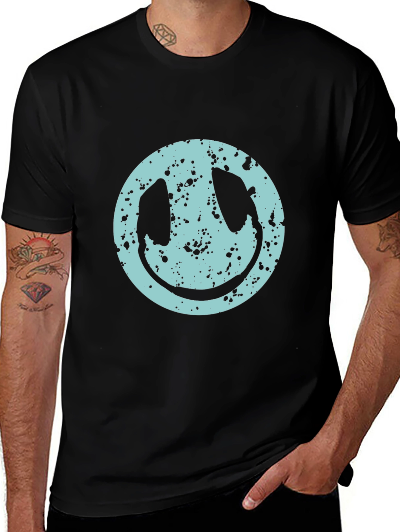 Variant 16 of Smiley Face Distressed Graphic T-Shirt