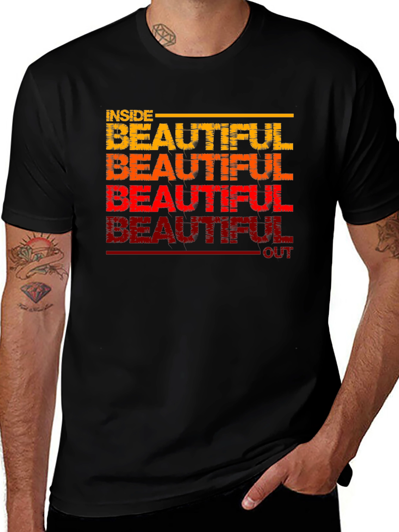 Variant 27 of Inside Beautiful Out Graphic Tee - Stylish Design