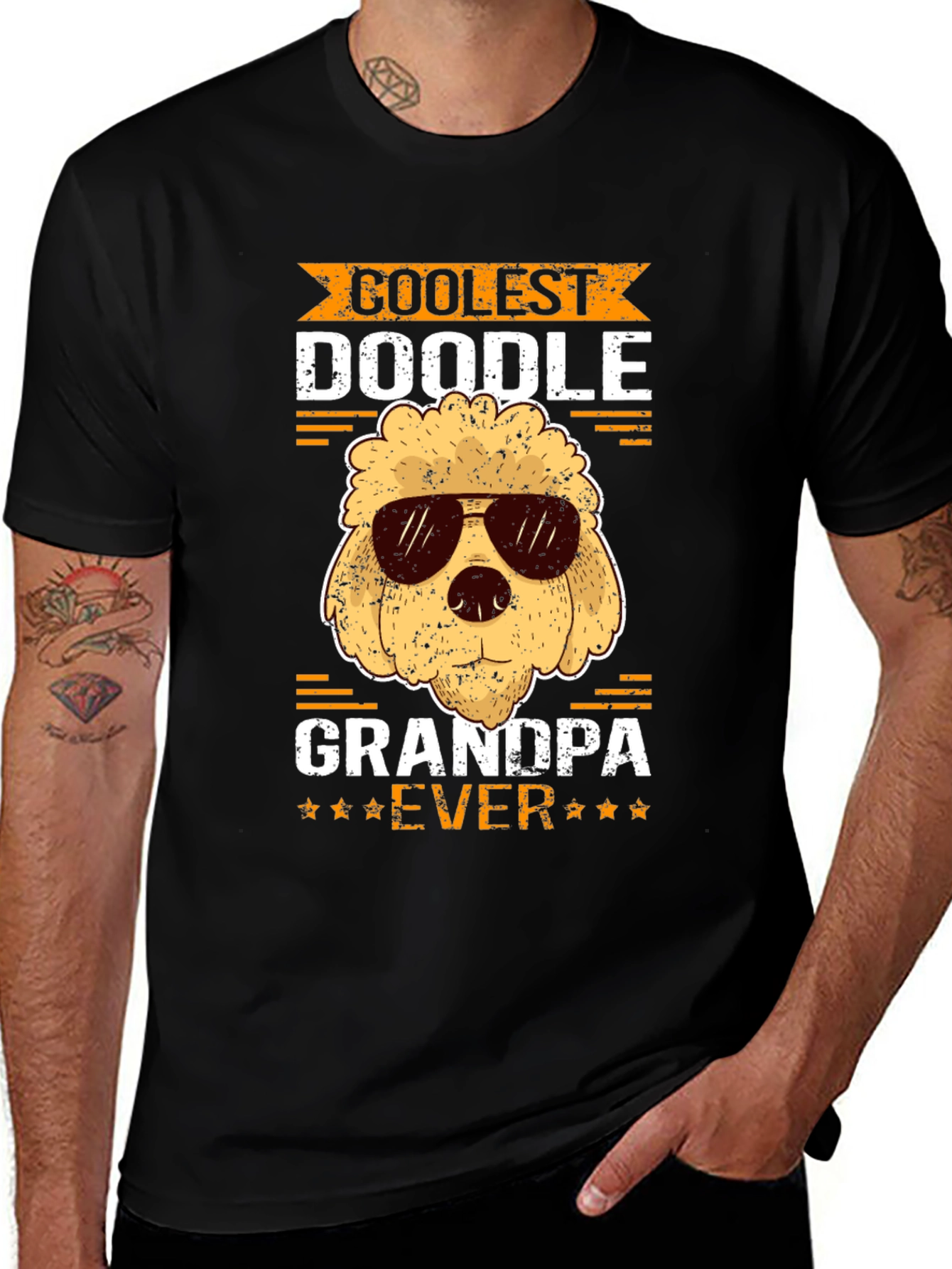 Variant 10 of Coolest Doodle Grandpa Ever T-Shirt