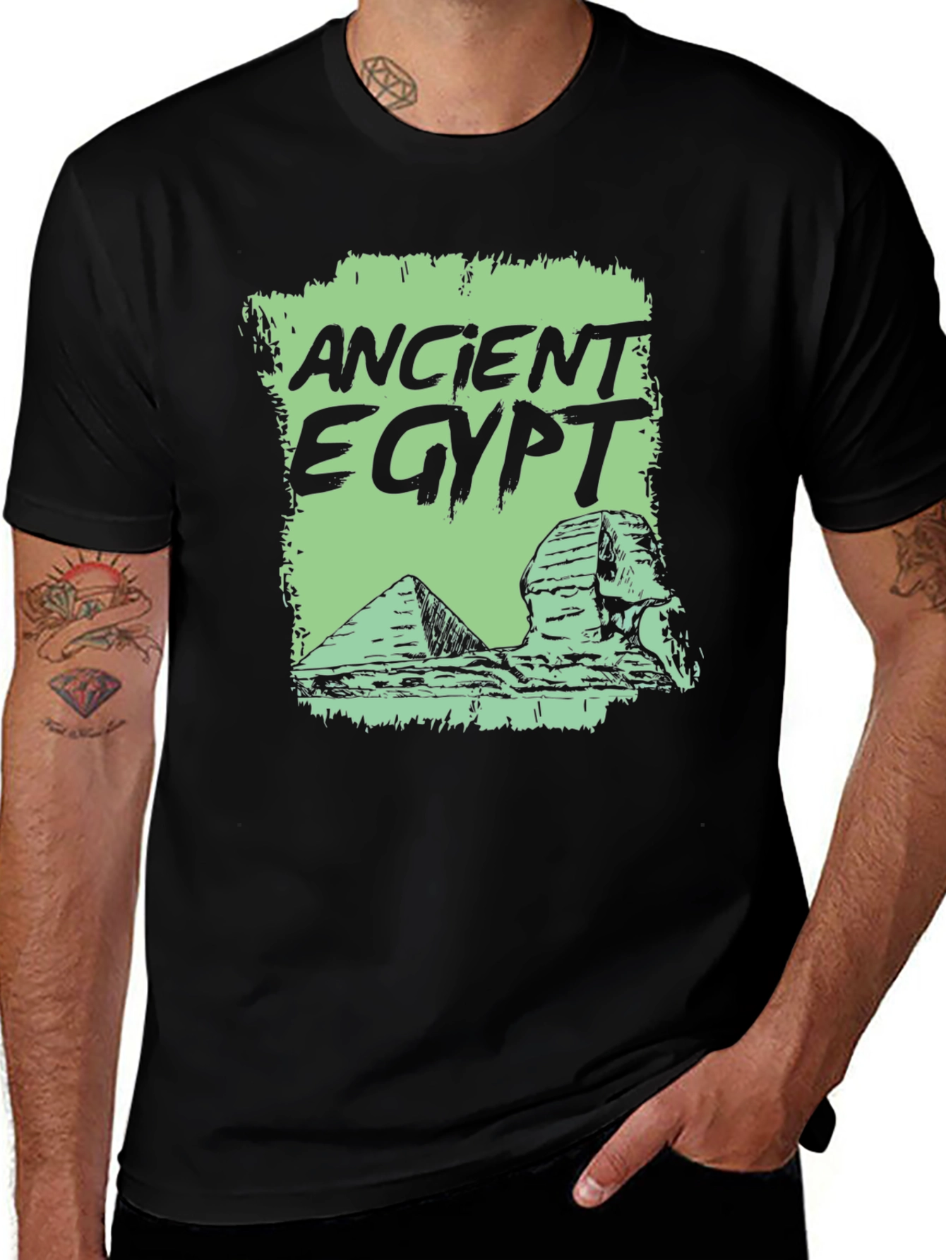 Ancient Egypt Tee - Pyramid & Sphinx Graphic T-Shirt