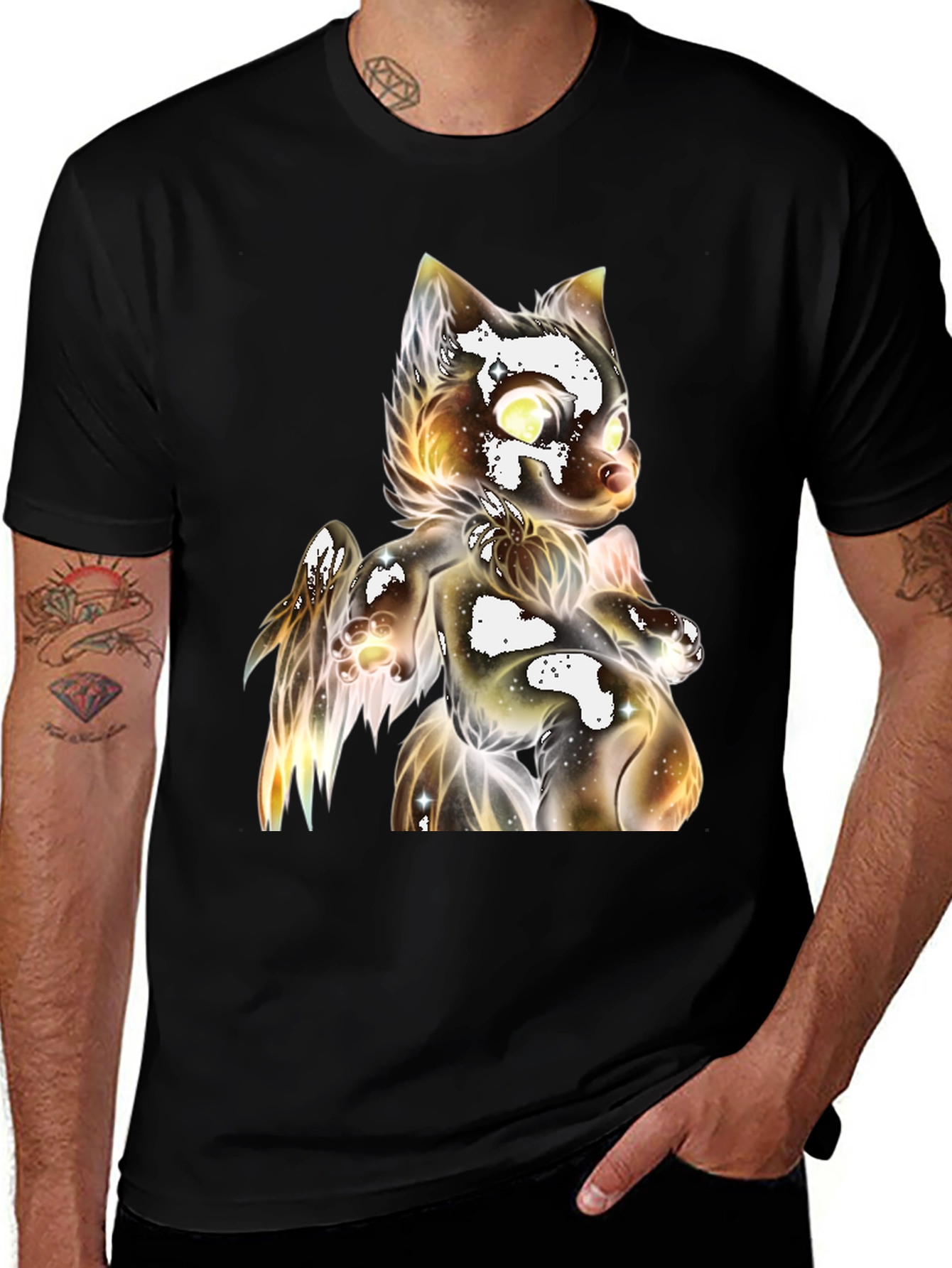 Variant 25 of Cosmic Cat Graphic T-Shirt - Unique Design