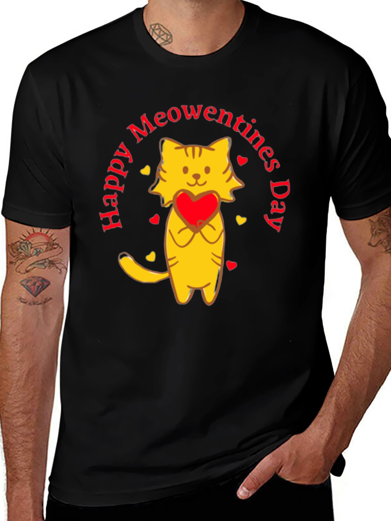 Meowentines Day T-Shirt - Valentine's Cat Tee