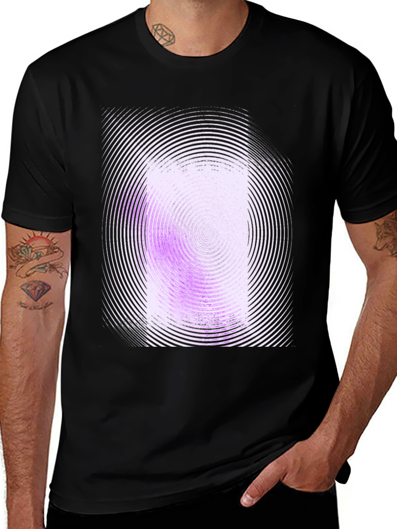 Variant 26 of Abstract Spiral Graphic Tee - Unique Design, Soft Cotton