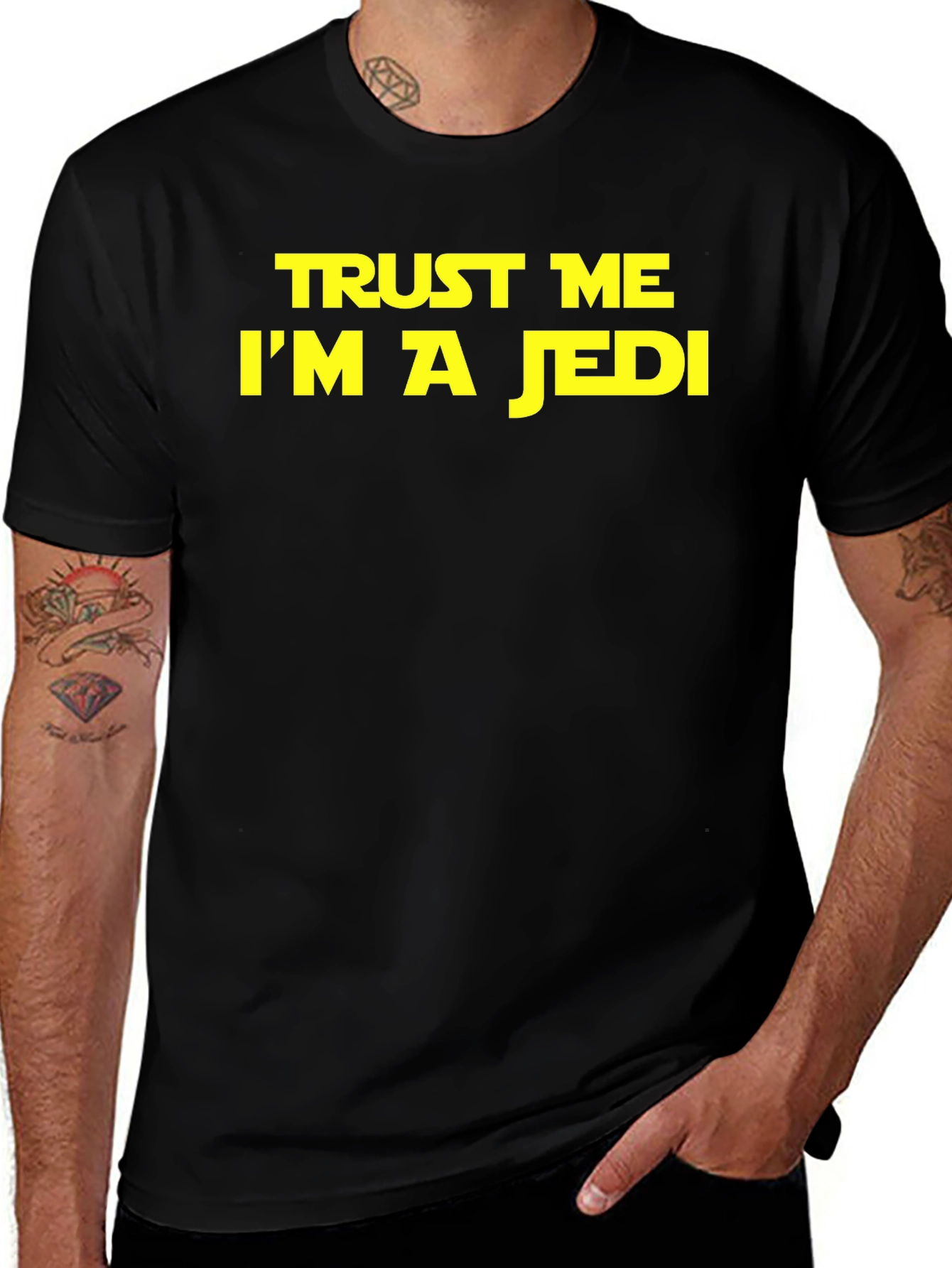 Variant 2 of Trust Me I'm A Jedi T-Shirt - Black